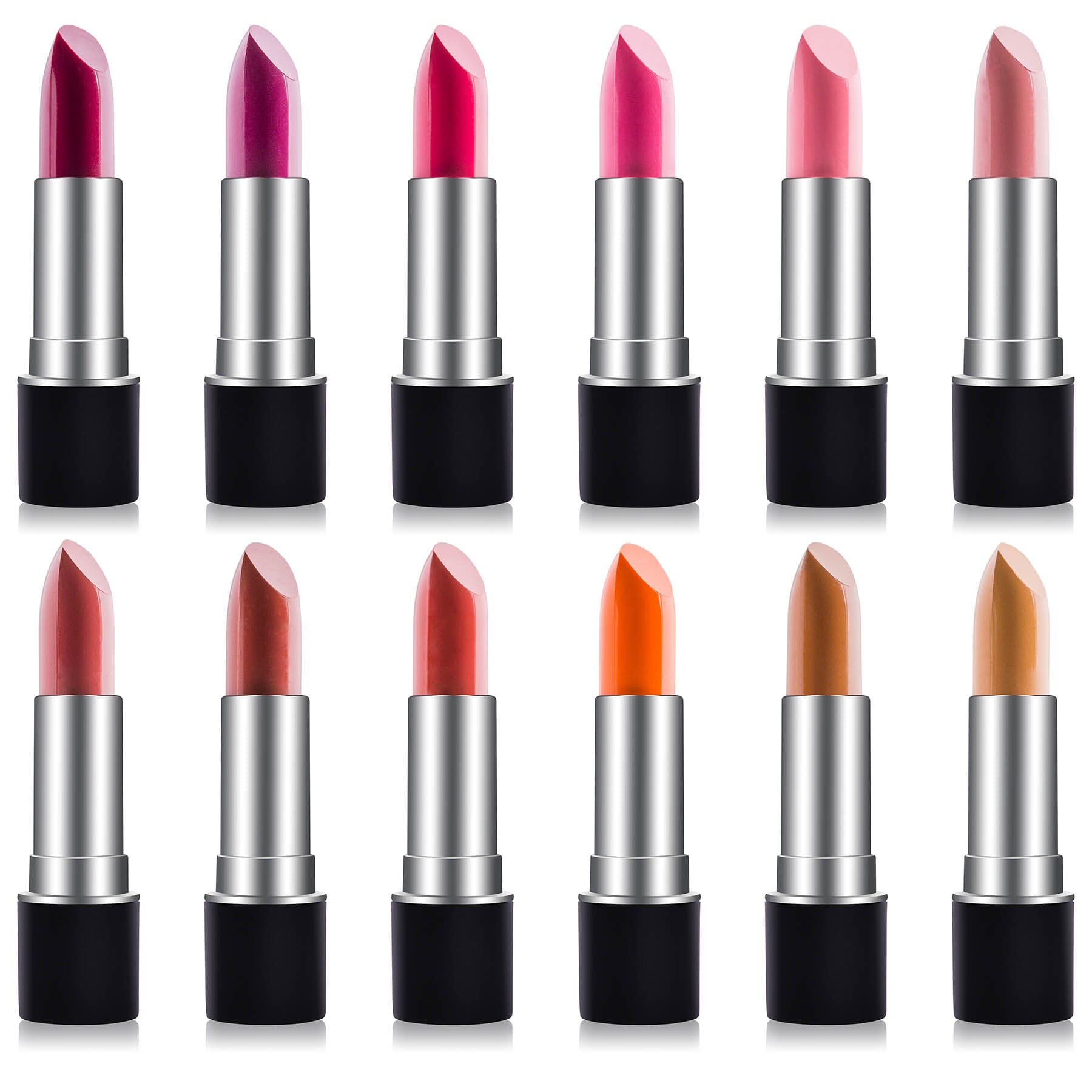 Slick & Shine Lipstick Set - 12 color Long Lasting & Moisturizing-1