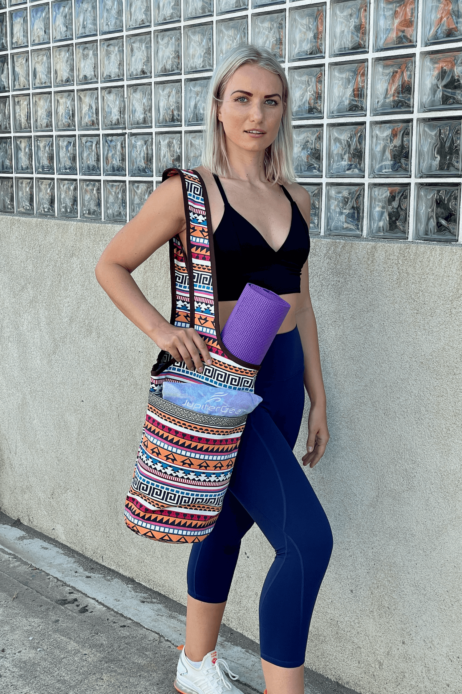 Yoga Mat Carrying Tote Bag with Large Pockets-21