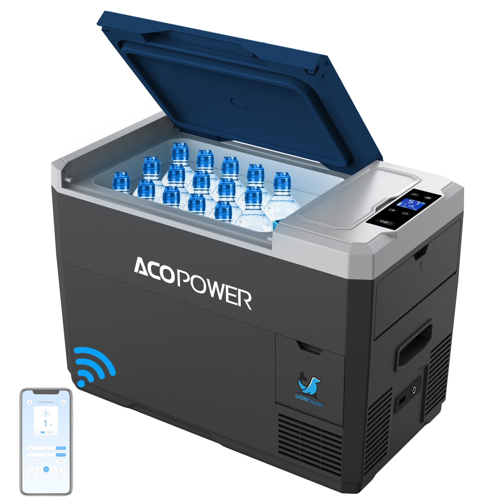 LiONCooler Mini Solar Powered Car Fridge Freezer, 29 Quarts-0