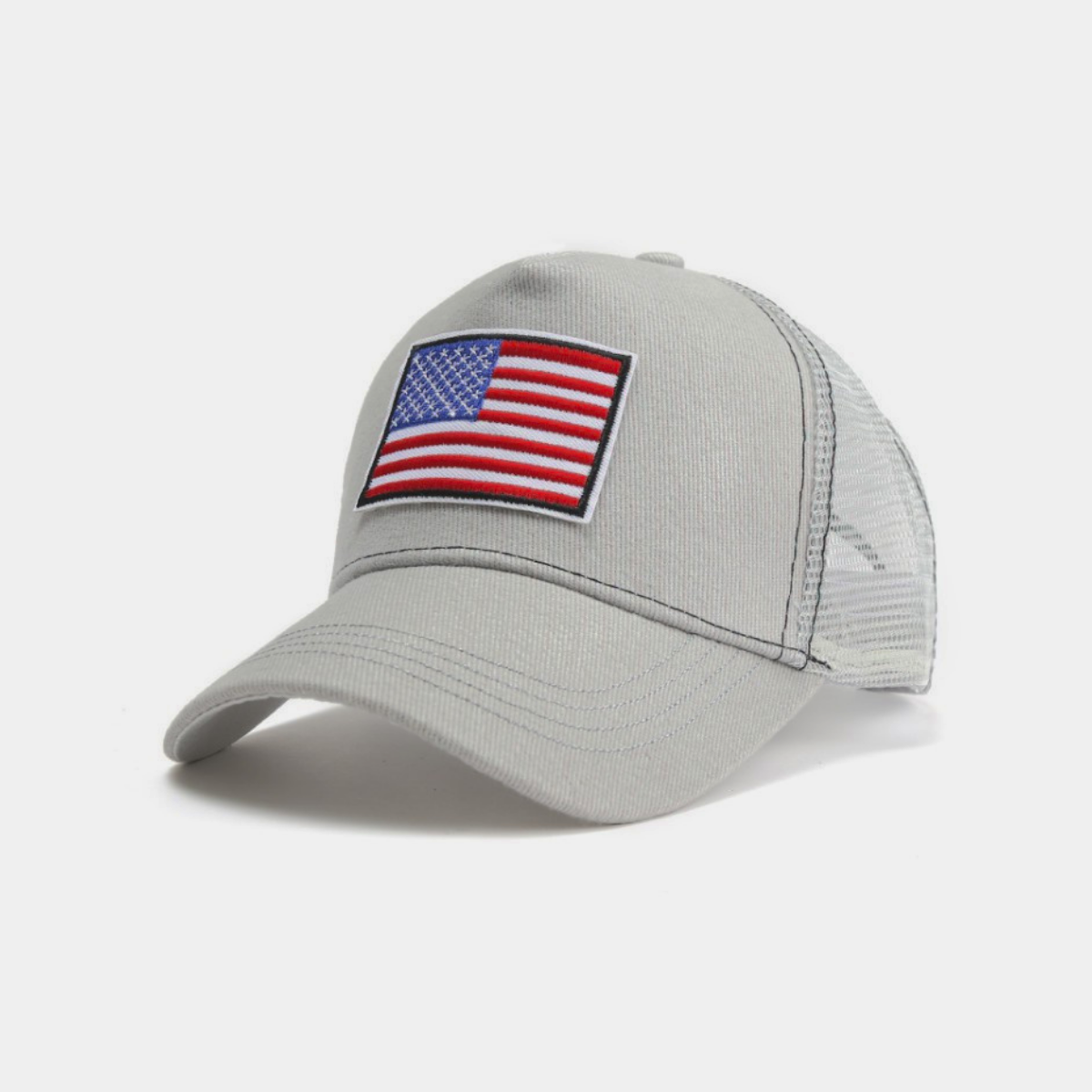 American Flag Trucker Hat with Adjustable Strap-33