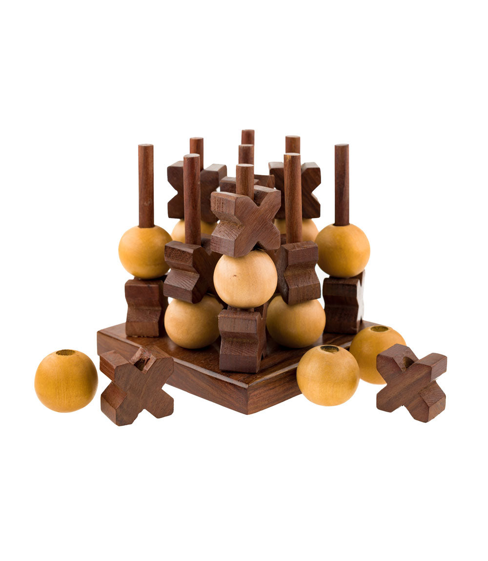 3D Tic Tac Toe Game Set - Handcrafted Wood by Matr Boomie