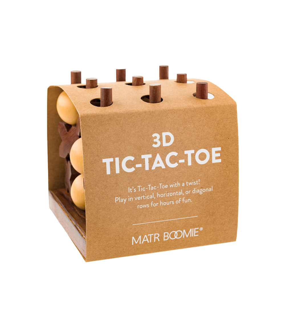 3D Tic Tac Toe Game Set - Handcrafted Wood by Matr Boomie