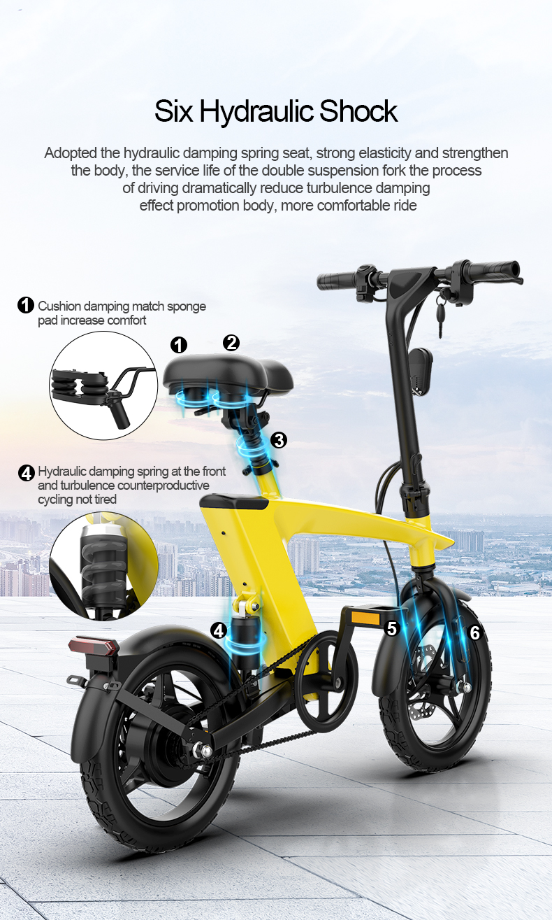 (LOWER FINAL PRICES ON OUR SITE!) The Max foldable E-Bike Carbon Black Range 35km - Top Speed 25km/h