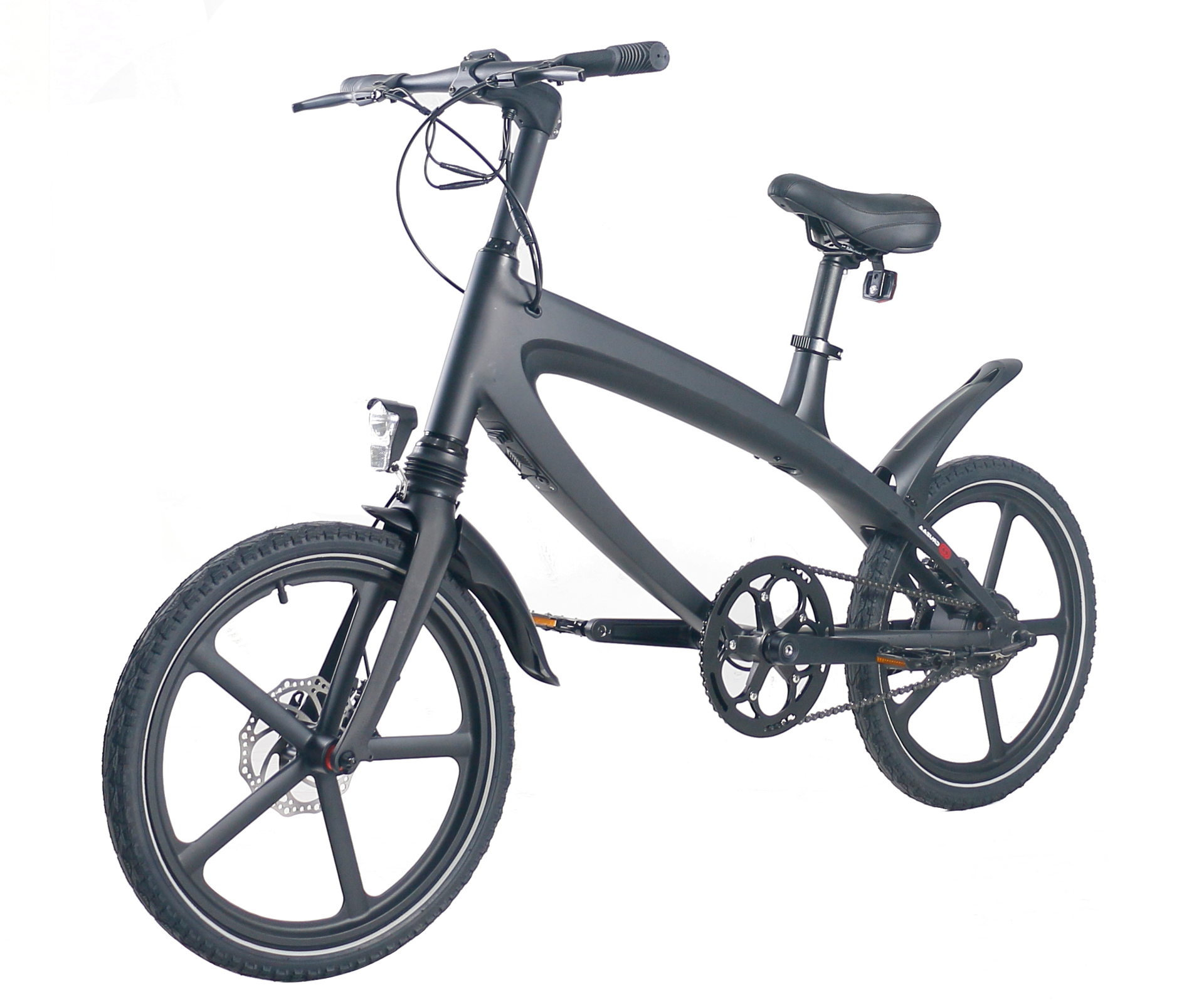(LOWER FINAL PRICES ON OUR SITE!) Official Carbon Black E-Bike with Built-in Speakers & Bluetooth (Range up to 60km)