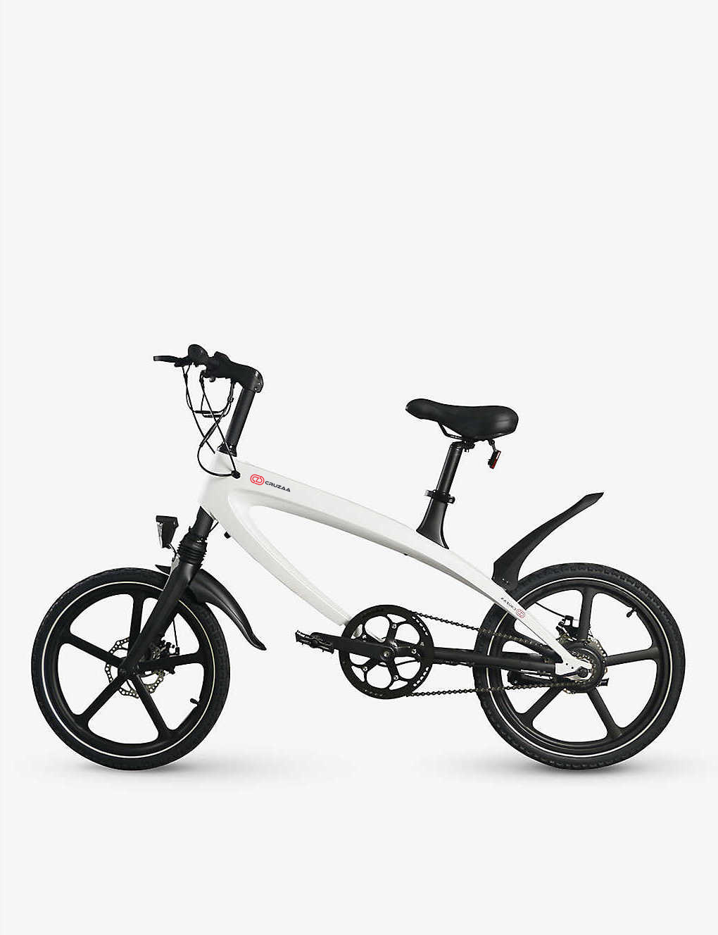 (LOWER FINAL PRICES ON OUR SITE!) The Official Racing White E-Bike with Built-in Speakers & Bluetooth (Range up to 60km)