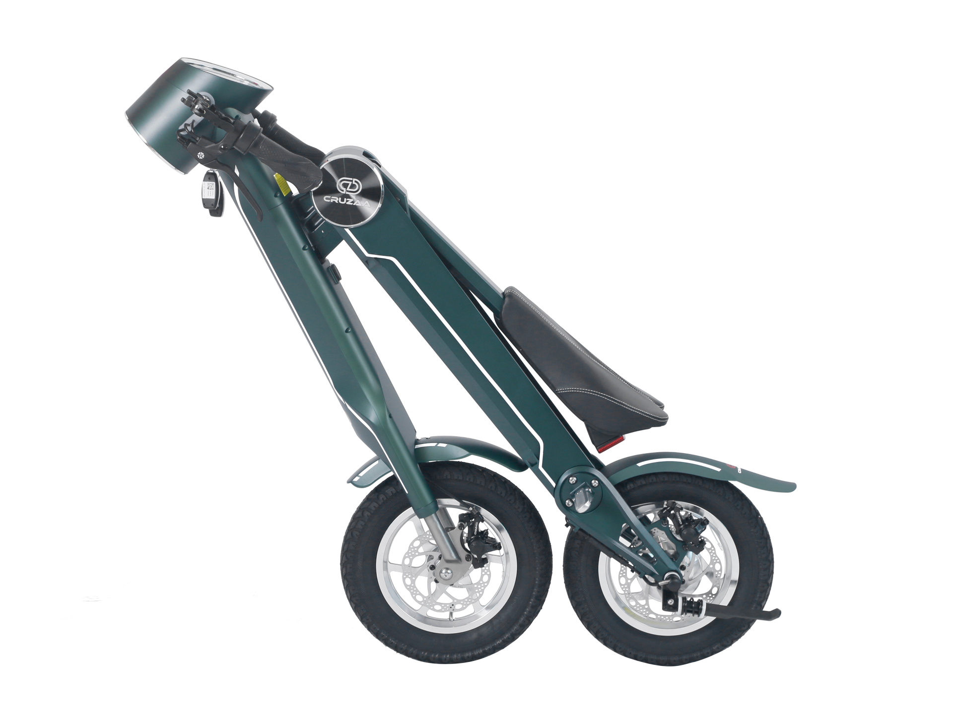 (LOWER FINAL PRICES ON OUR SITE!) The Limited Edition Cruzaa Electric Scooter - 45km Range & 35kmh Top Speed Cruzaa Built in Bluetooth & Speakers + USB - Magno Green