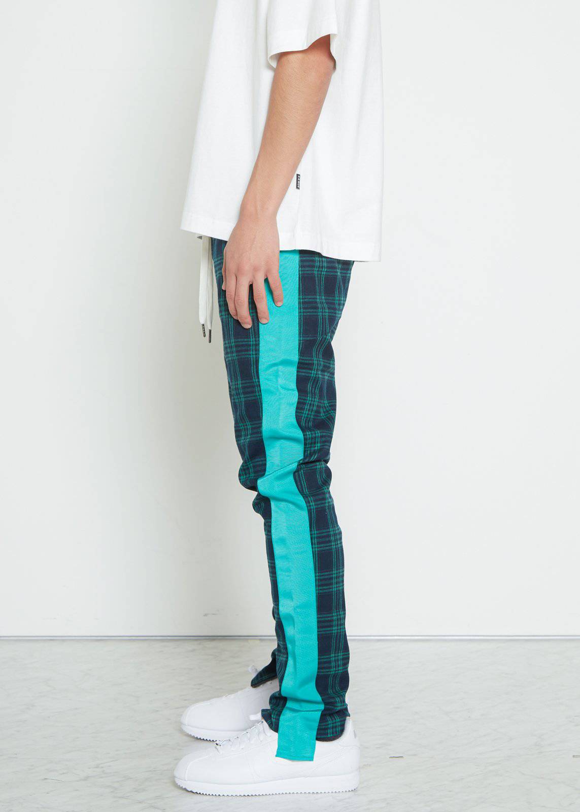 Konus Men's Plaid Pants in Green - shopatkonus