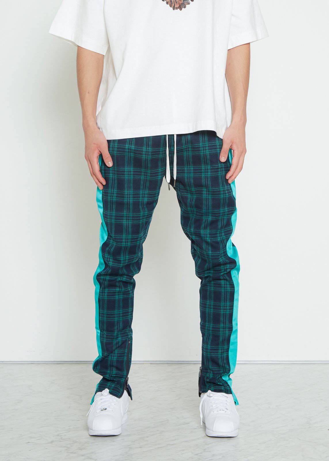 Konus Men's Plaid Pants in Green - shopatkonus