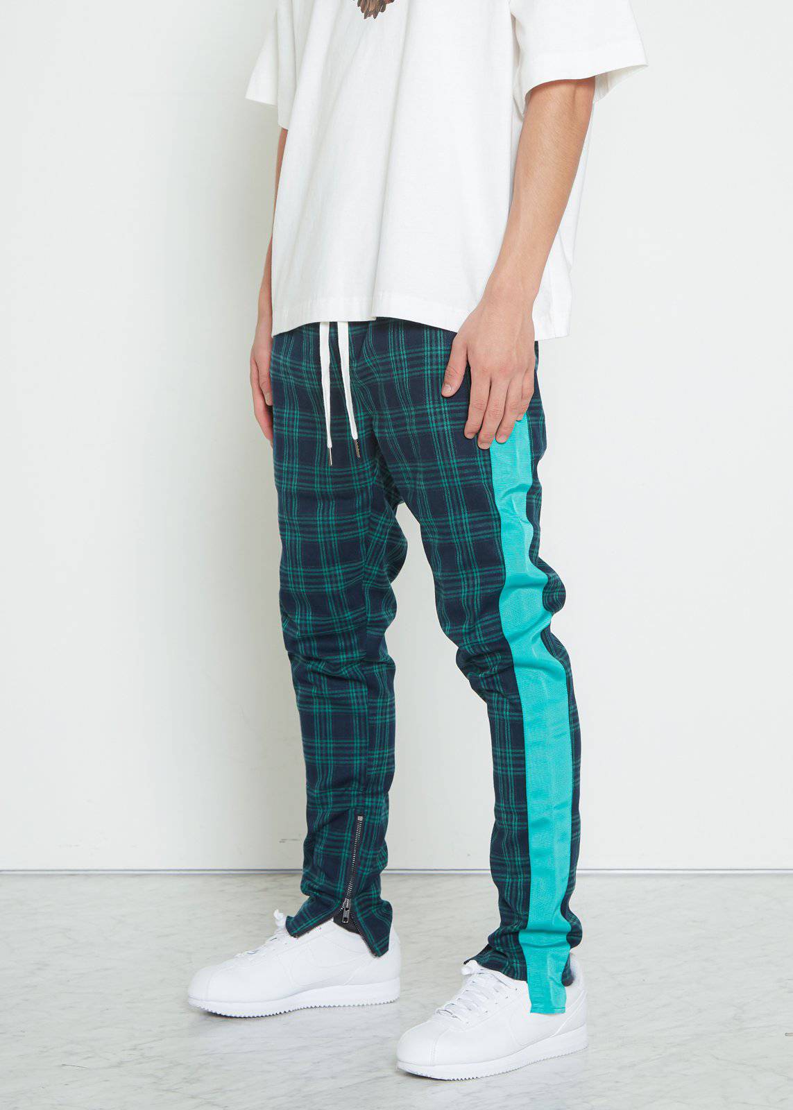 Konus Men's Plaid Pants in Green - shopatkonus