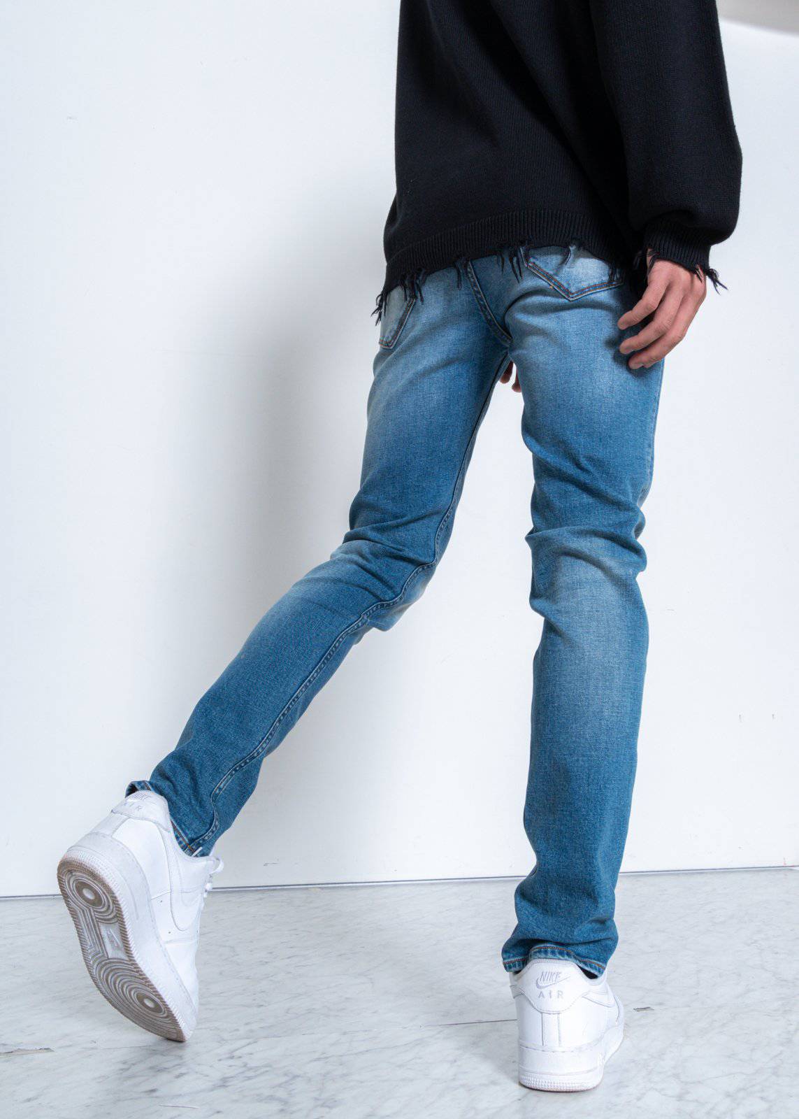 Konus Men's Slim Basic Blue Denim - shopatkonus