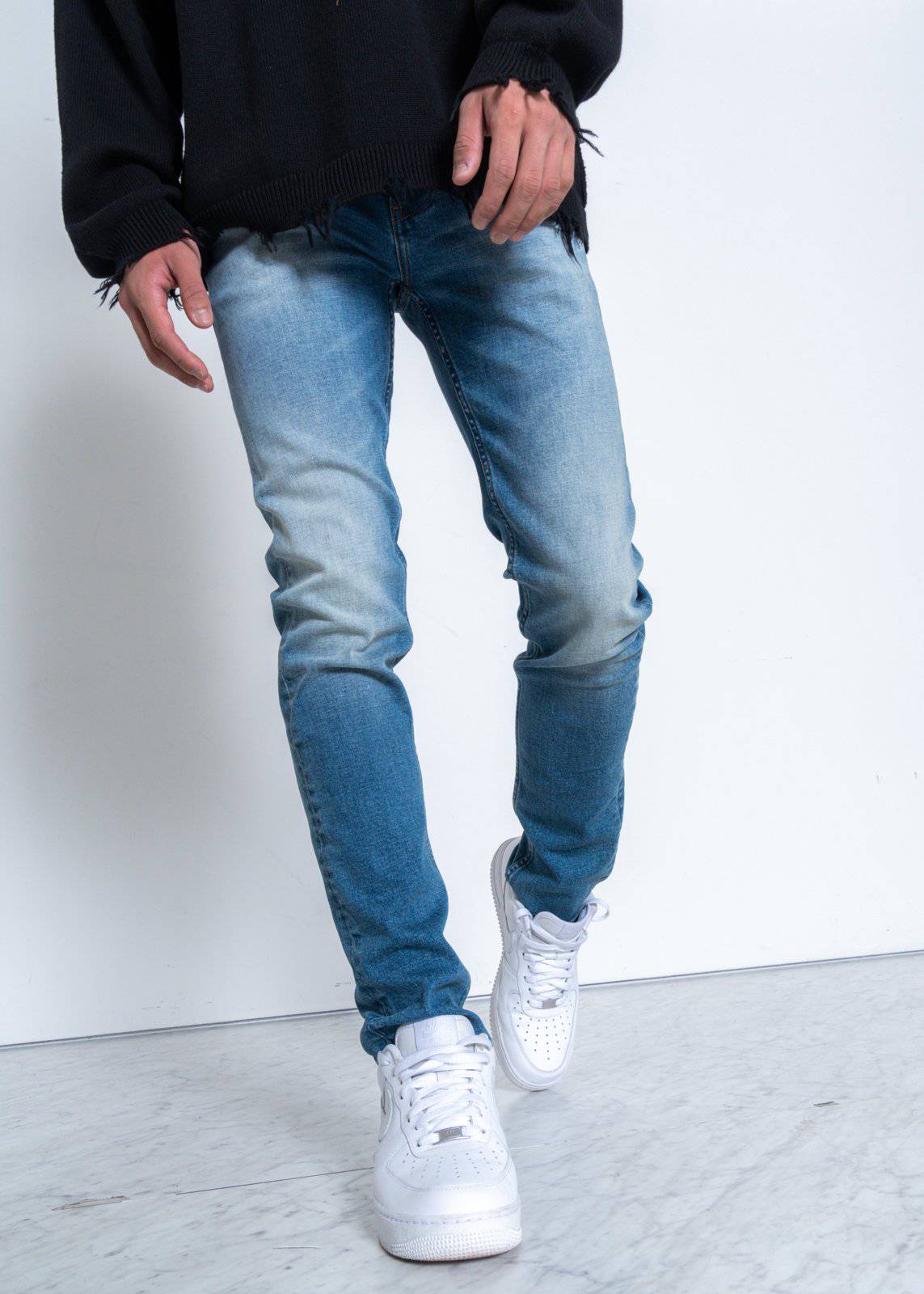 Konus Men's Slim Basic Blue Denim - shopatkonus