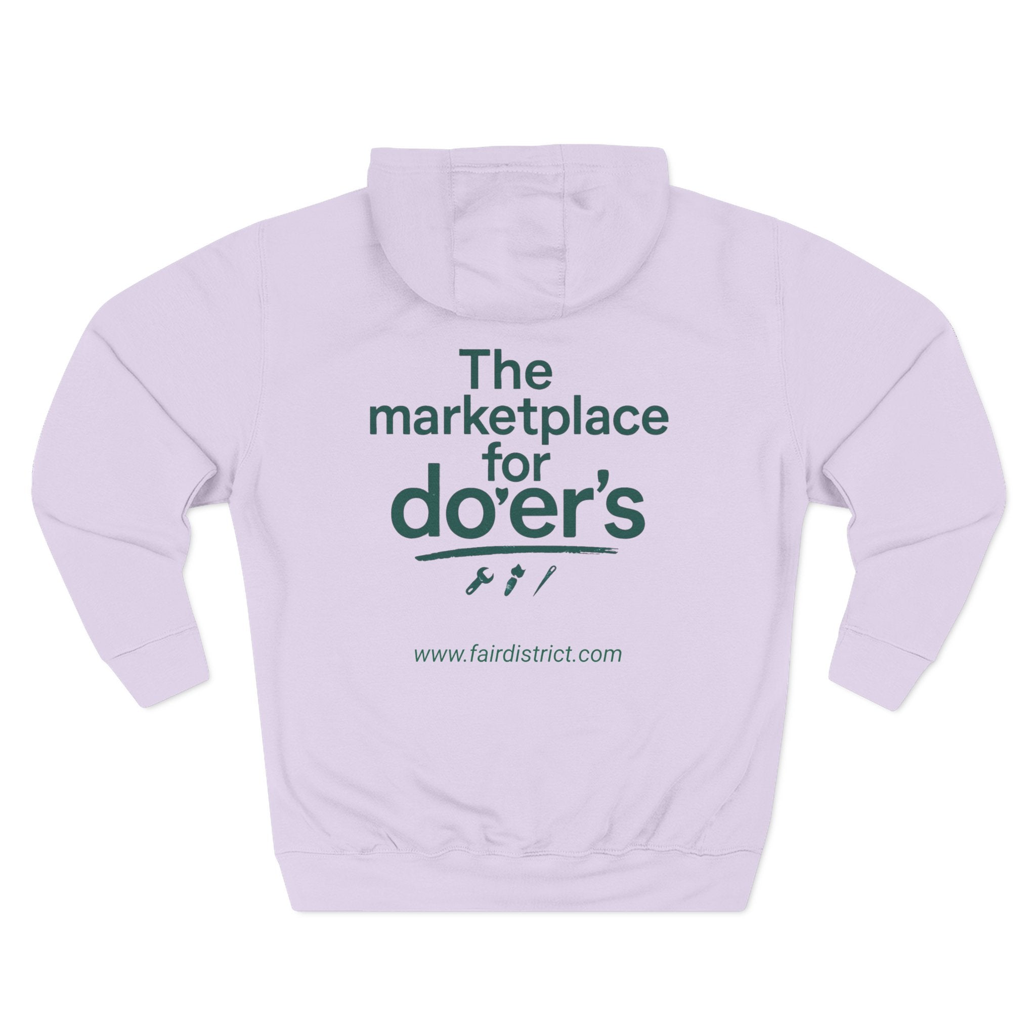 Three-Panel Fleece Hoodie