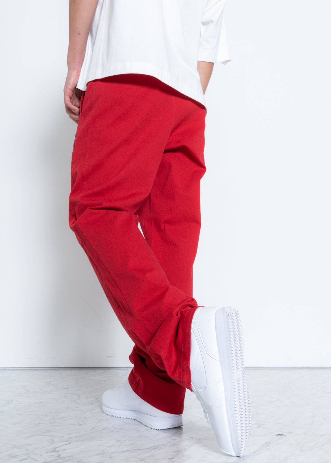 Konus Men's Baggy Chino Pants in Red - shopatkonus