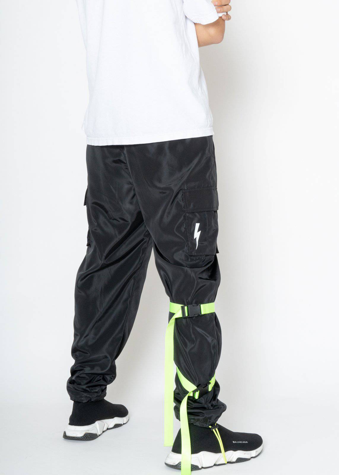 Blank State Men's Swishy Utility Cargo Pants in Black - shopatkonus