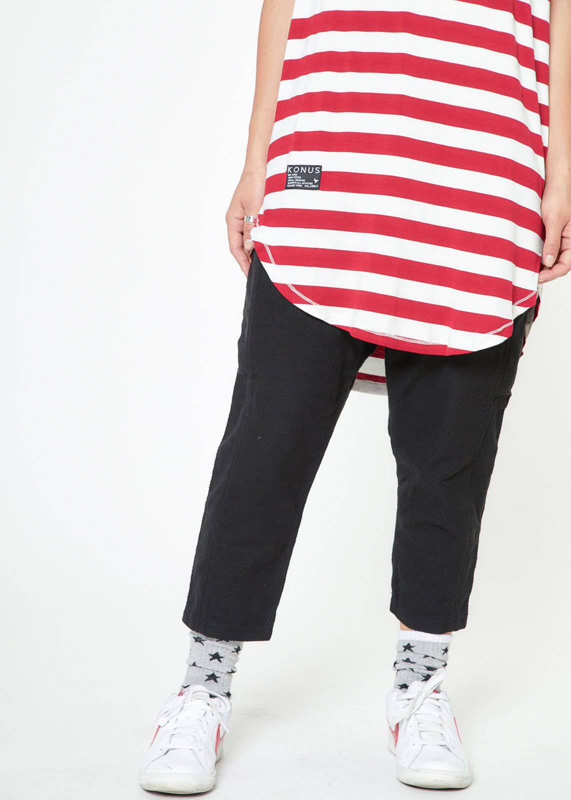 Konus Men's Stripe Tank Top in Red - shopatkonus