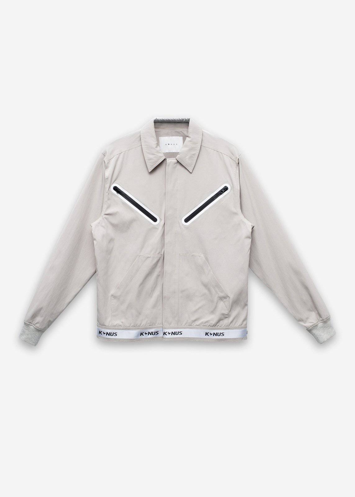 Konus Men's Short Jacket w/ Tape on Waistband In Khaki - shopatkonus