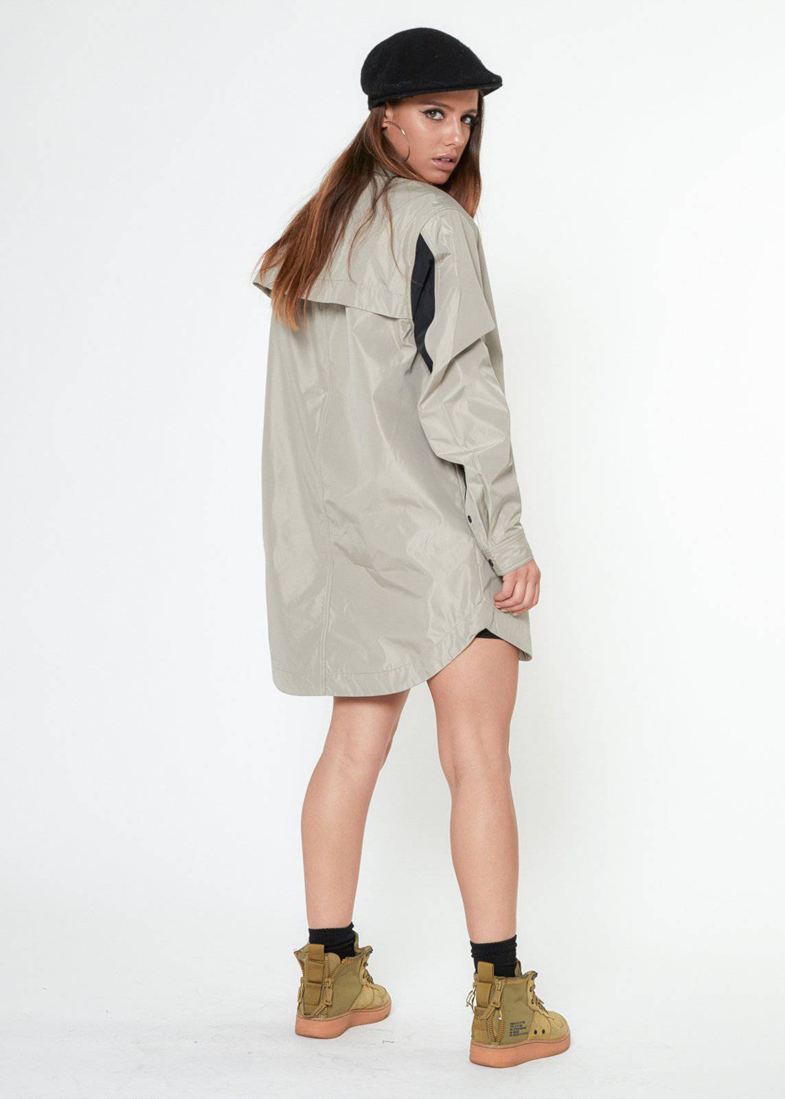Konus Unisex Long Shirt Jacket w/ Contrast Panel - shopatkonus