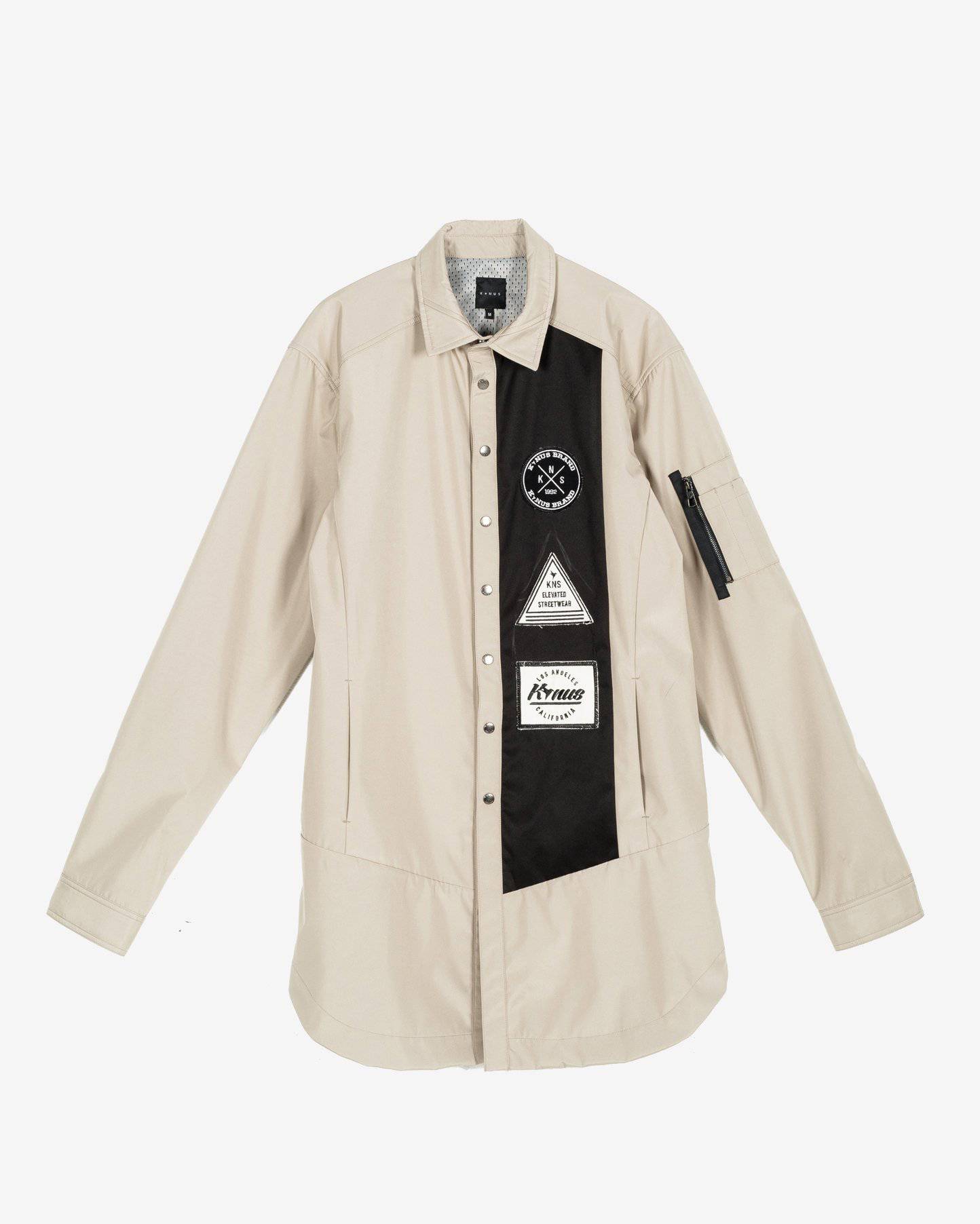 Konus Unisex Long Shirt Jacket w/ Contrast Panel - shopatkonus