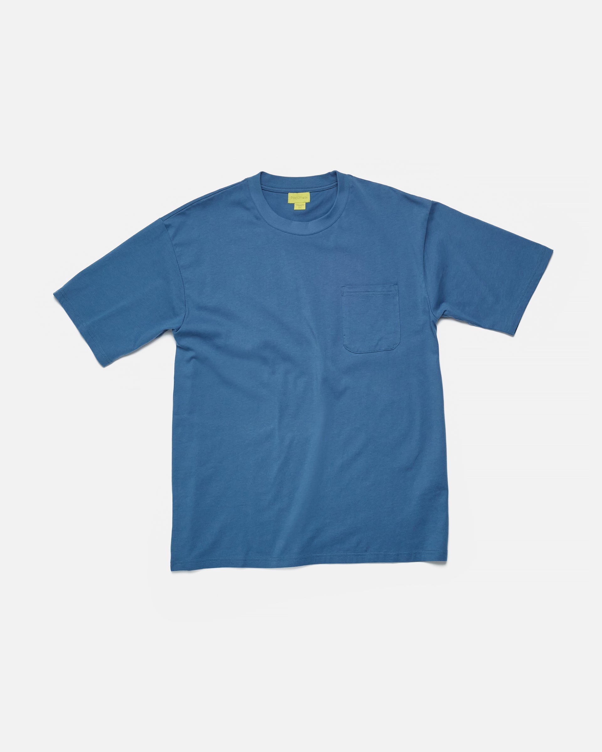 Atlantic Blue Oversized Pocket Tee by Poplin & Co USA
