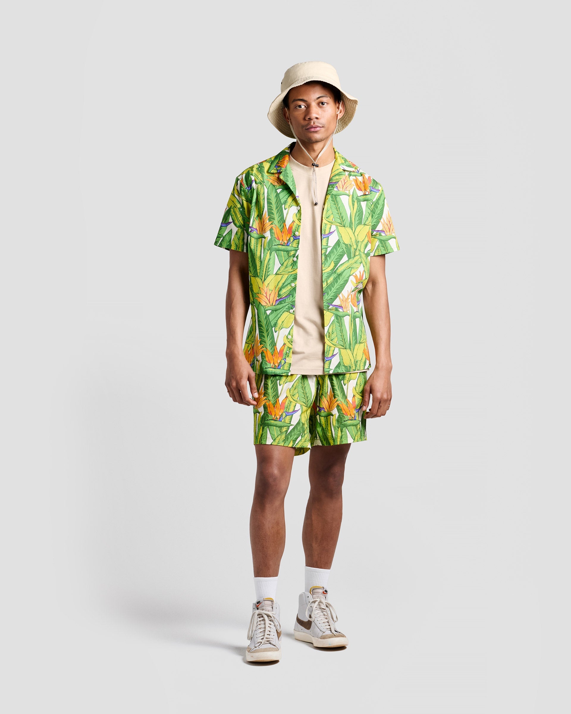 Bird Of Paradise Print Camp Shirt by Poplin & Co USA
