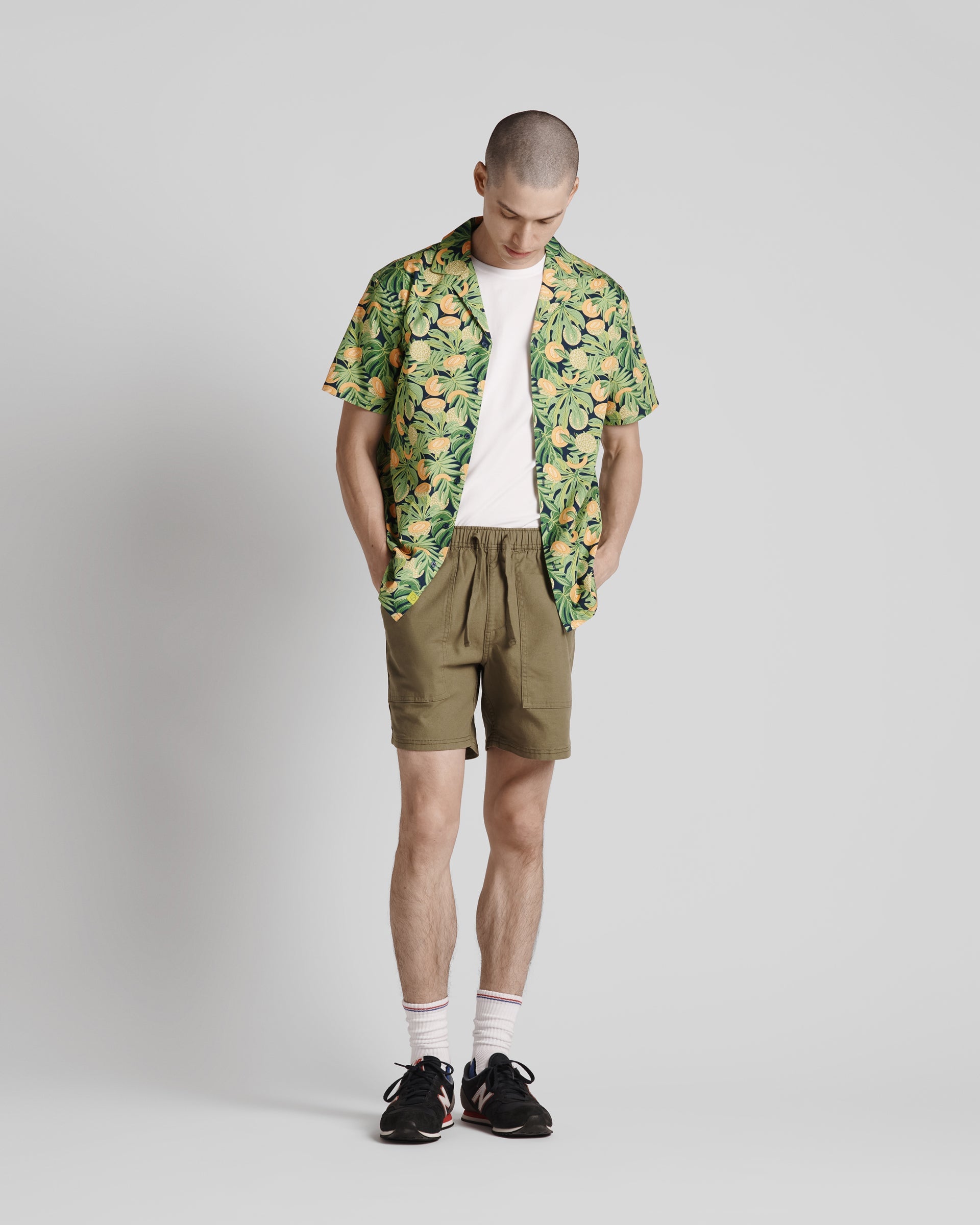 Cantaloupes Print Camp Shirt by Poplin & Co USA