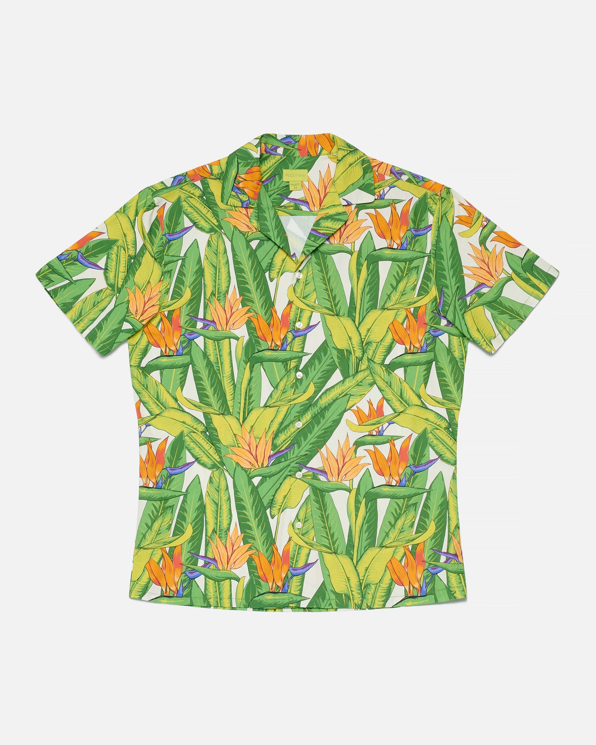 Bird Of Paradise Print Camp Shirt by Poplin & Co USA