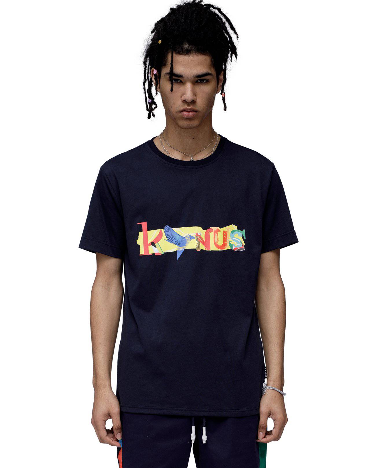 Konus Men's Graphic Tee in Navy - shopatkonus