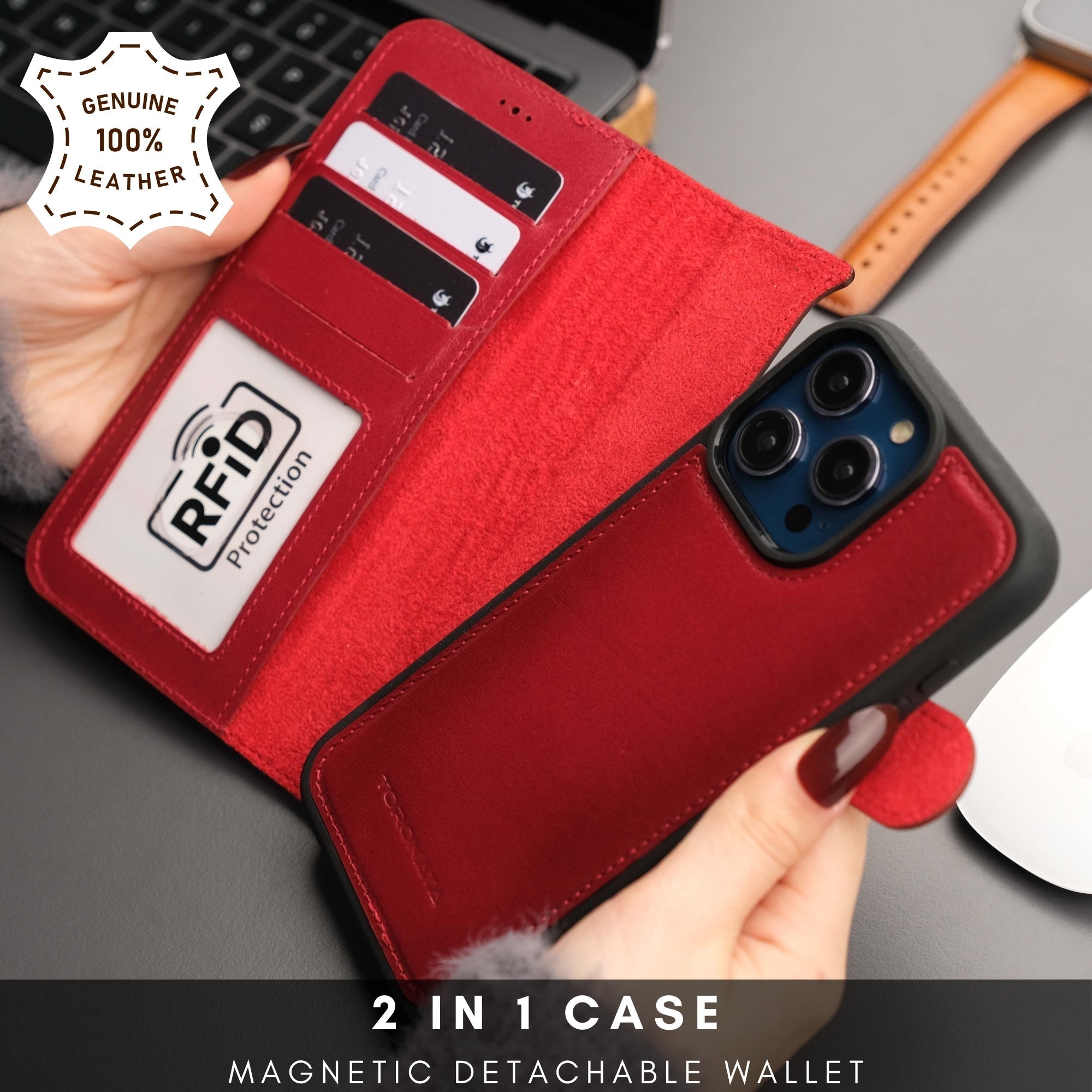 Casper iPhone 16 Pro Wallet Case Leather MagSafe-9