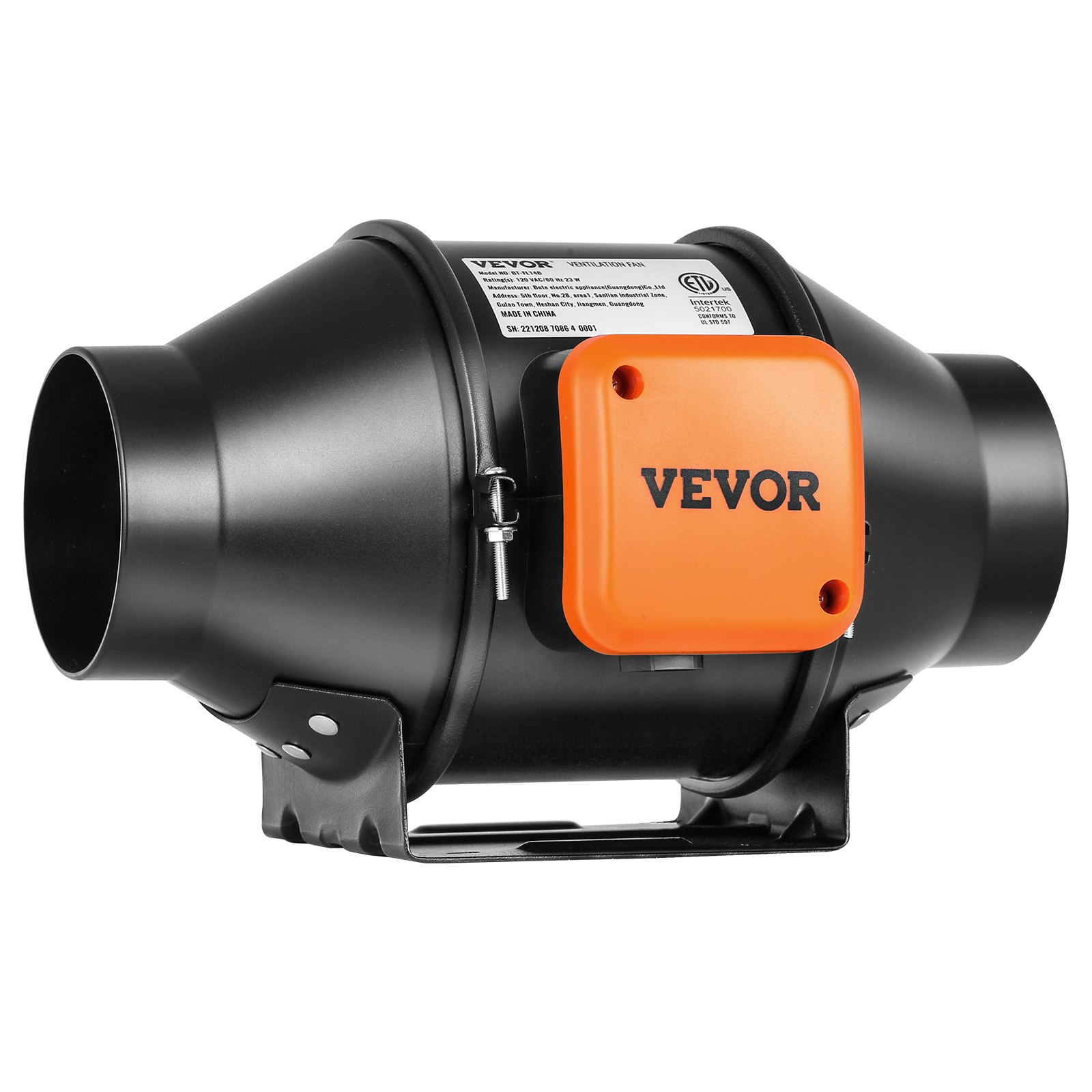 (FINAL PRICES ARE LOWER ON OUR SITE!) VEVOR Inline Duct Fan, 4-Inch 205 CFM Quiet EC-motor Ventilation Exhaust Fan, with Temperature Humidity Controller for Cooling Booster, Grow Tents, Hydroponics