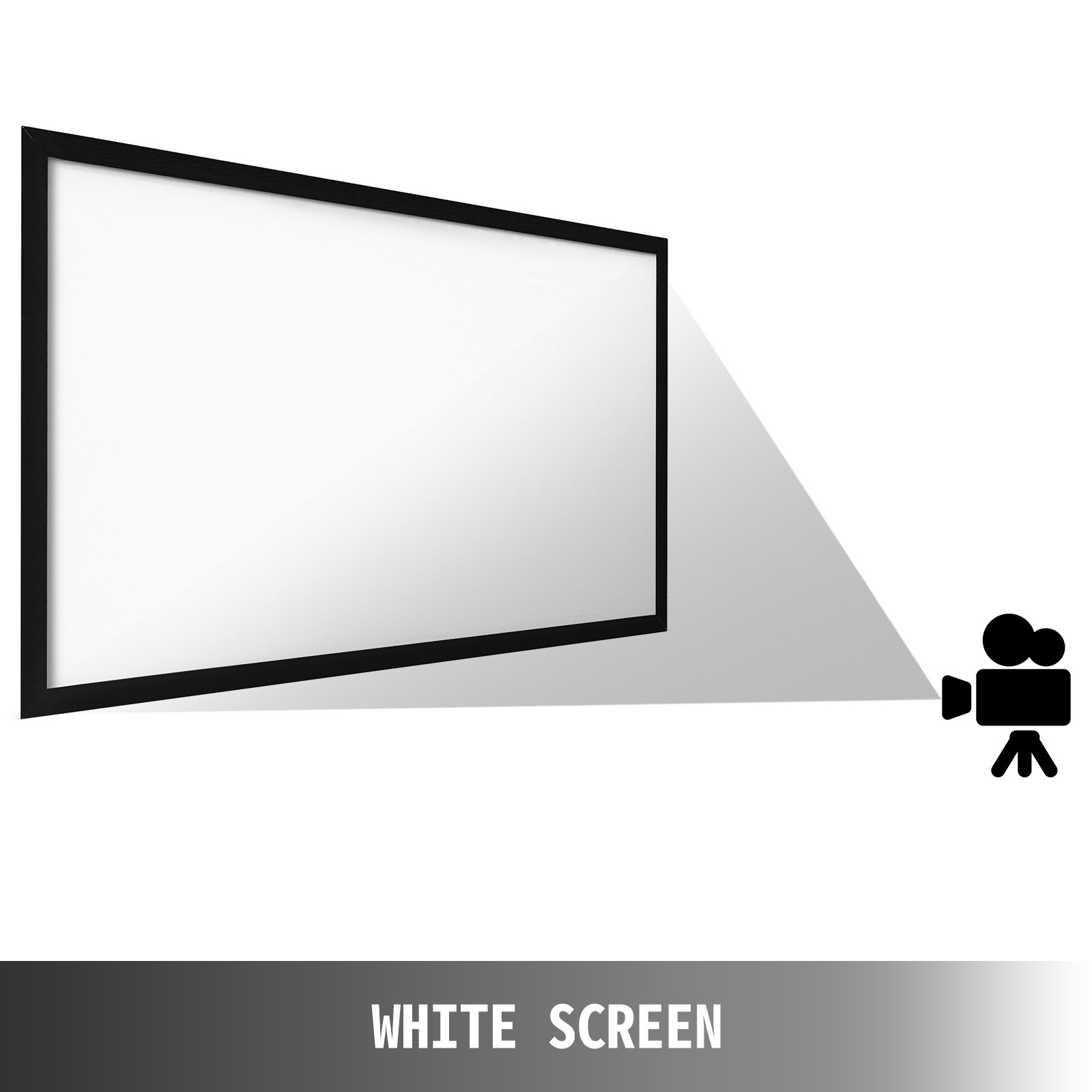 (FINAL PRICES ARE LOWER ON OUR SITE!) VEVOR Projector Screen Fixed Frame 110inch Diagonal 16:9 4K HD Movie Projector Screen with Aluminum Frame Projector Screen Wall Mounted for Home Theater Office Use
