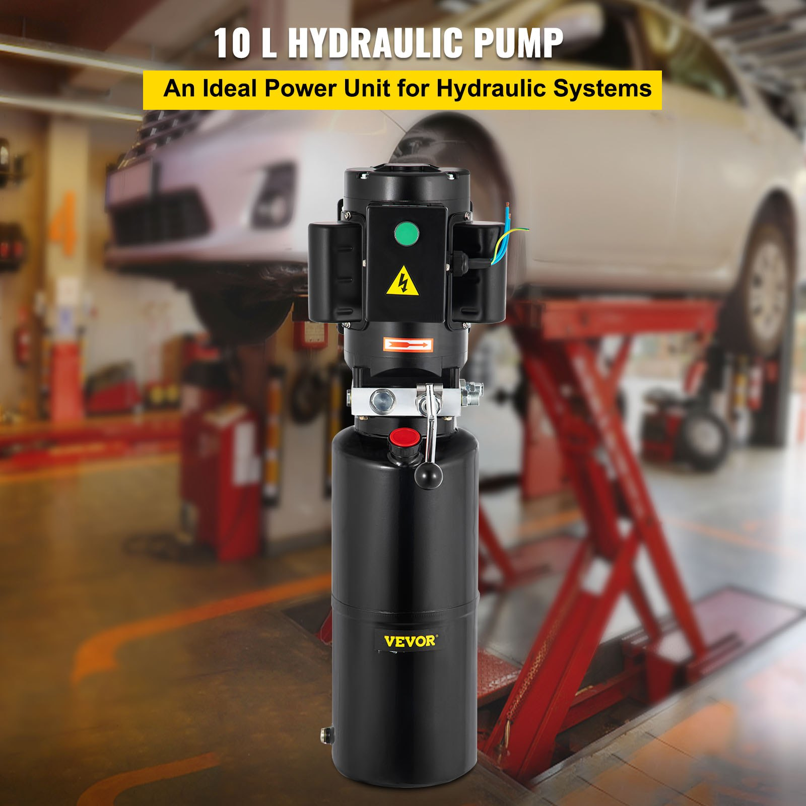 (FINAL PRICES ARE LOWER ON OUR SITE!) VEVOR 110V 2.64 Gallon Hydraulic Power Unit Automotive Hydraulic Pump Dump Trailer Vehicle Mounted Lifter Auto Shop Repair Car Lift Power Unit for Two and Four Post Lift Auto Hoist