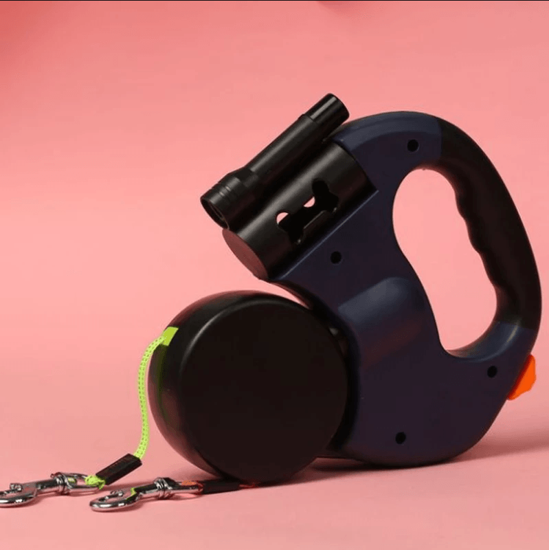 The Ultimate Dual-Headed Pet Leash: Retractable, Rotatable, And Illuminated by Dog Hugs Cat