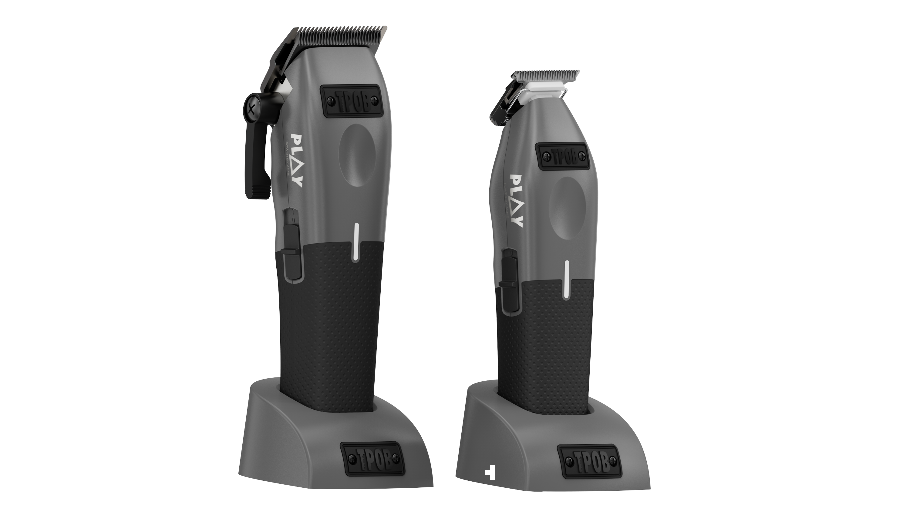 Play Gun Metal Grey Bundle (Clipper & Trimmer) (Wholesale case of 12) by TPOB USA