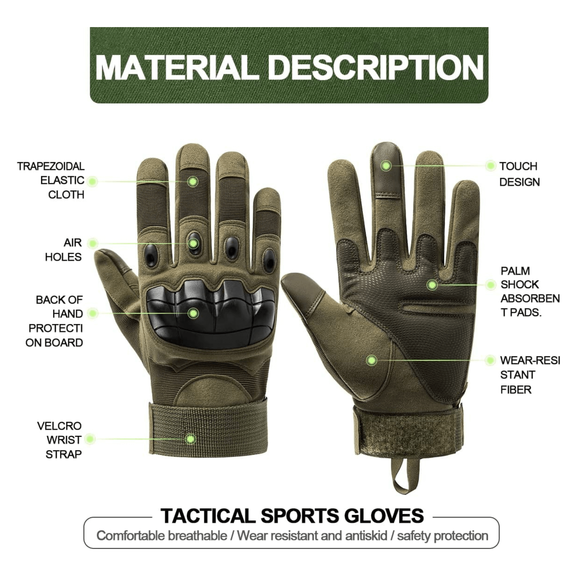 Tactical Military Airsoft Gloves for Outdoor Sports, Paintball, and Motorcycling with Touchscreen Fingertip Capability-19