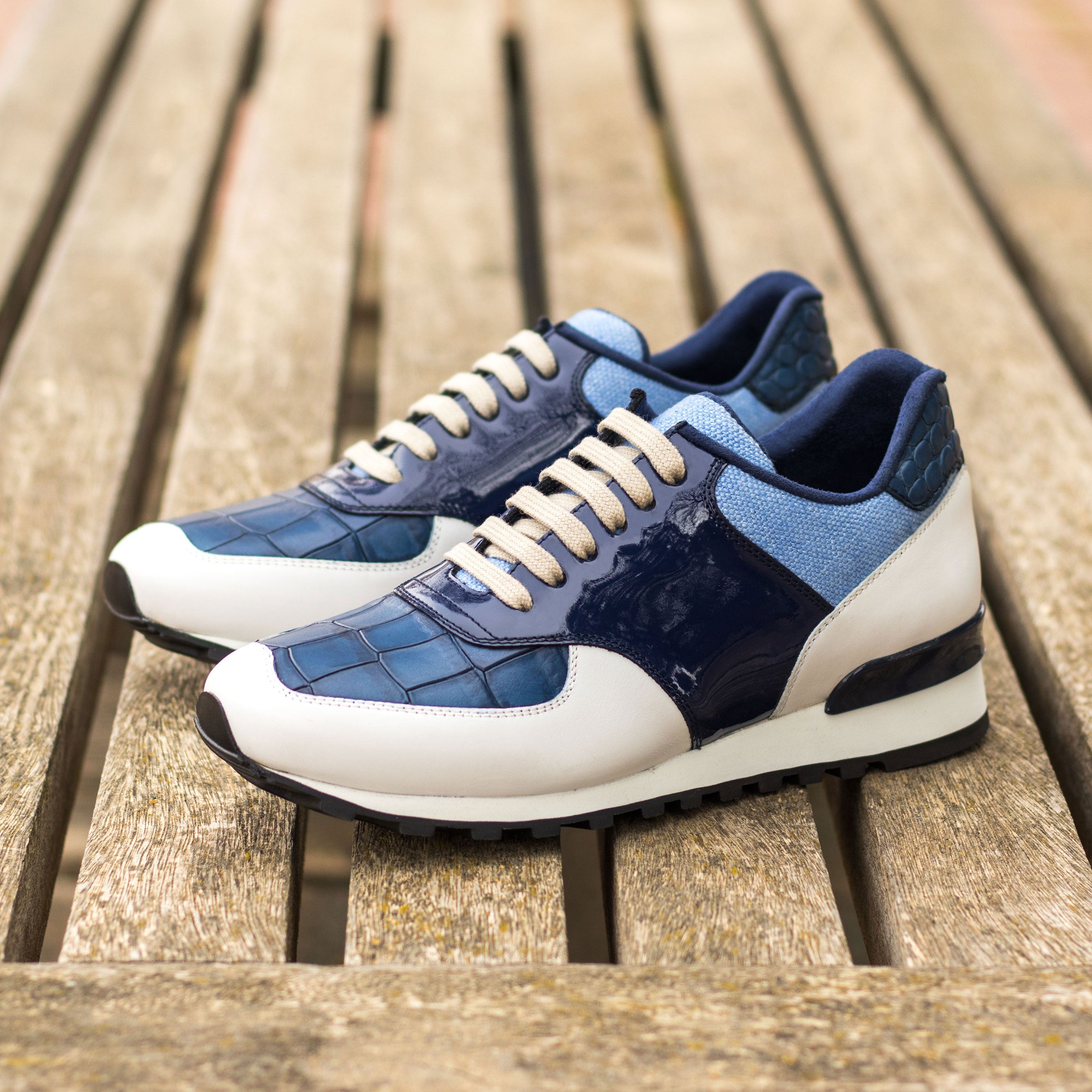 Bleu-Croco-Unique-Handcrafted-Jogger-By-Le-Ruux