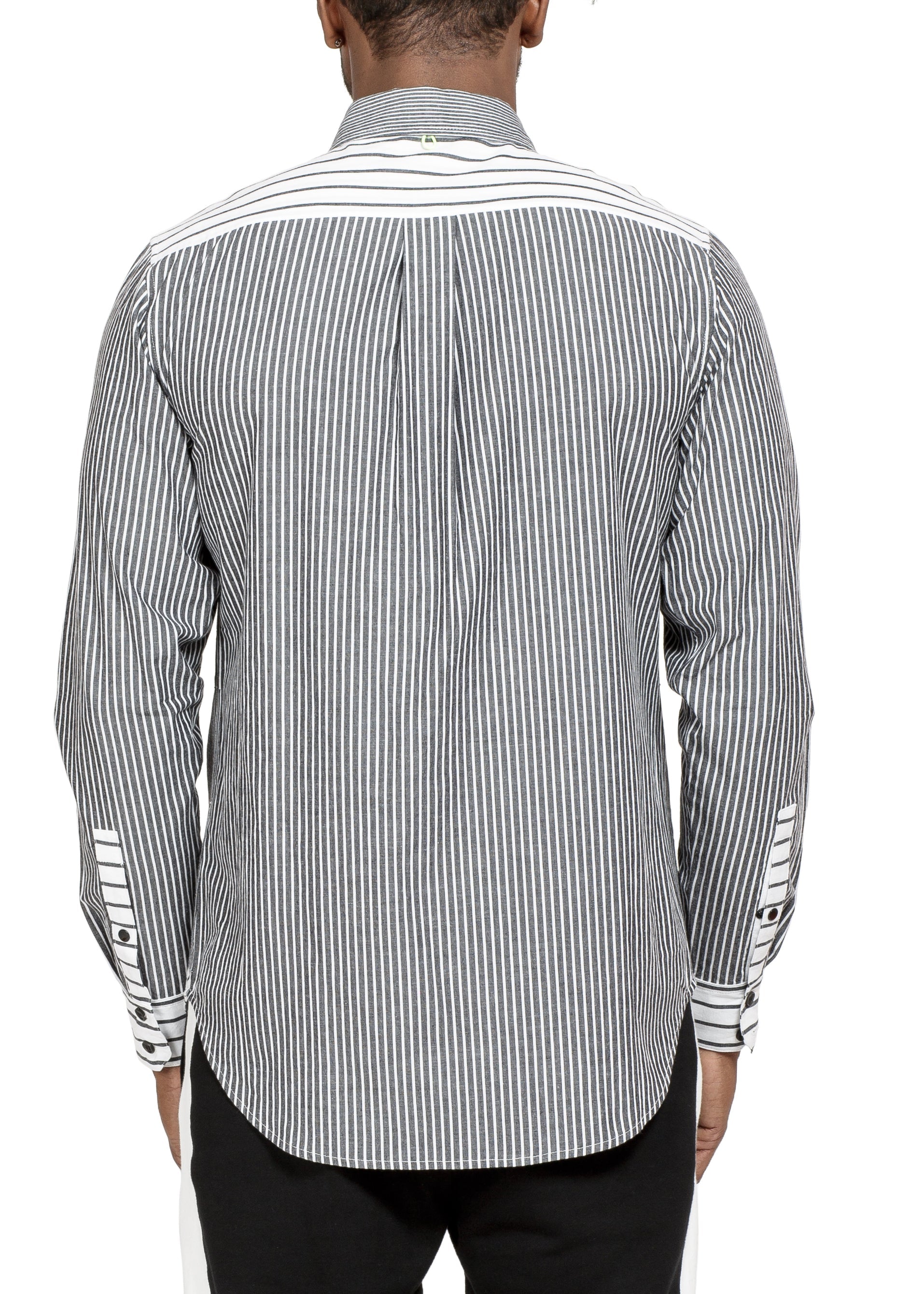 Konus Men's Patched Long Sleeve Button Down Shirt - shopatkonus