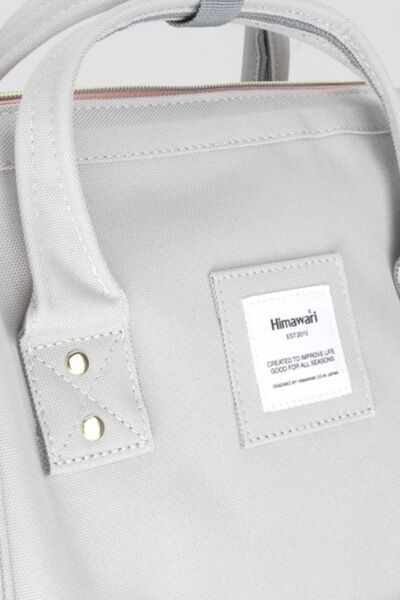 Himawari Contrast Waterproof Canvas Backpack Bag with Side Pockets Bags