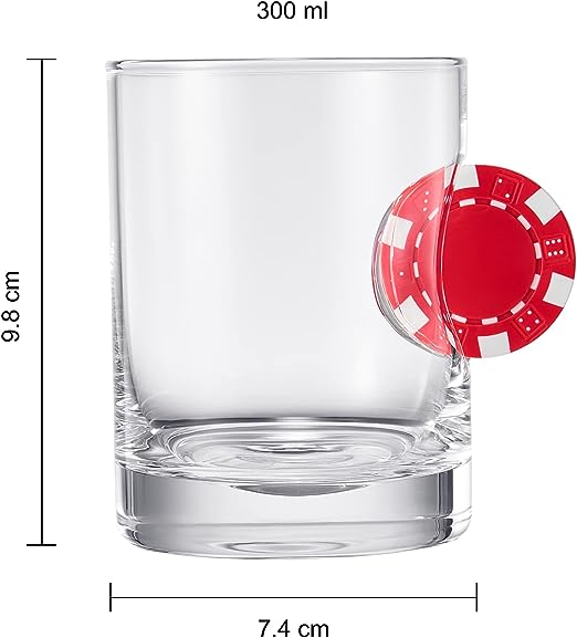 Poker Chip Whiskey & Wine Glasses | Set of 2 | -2