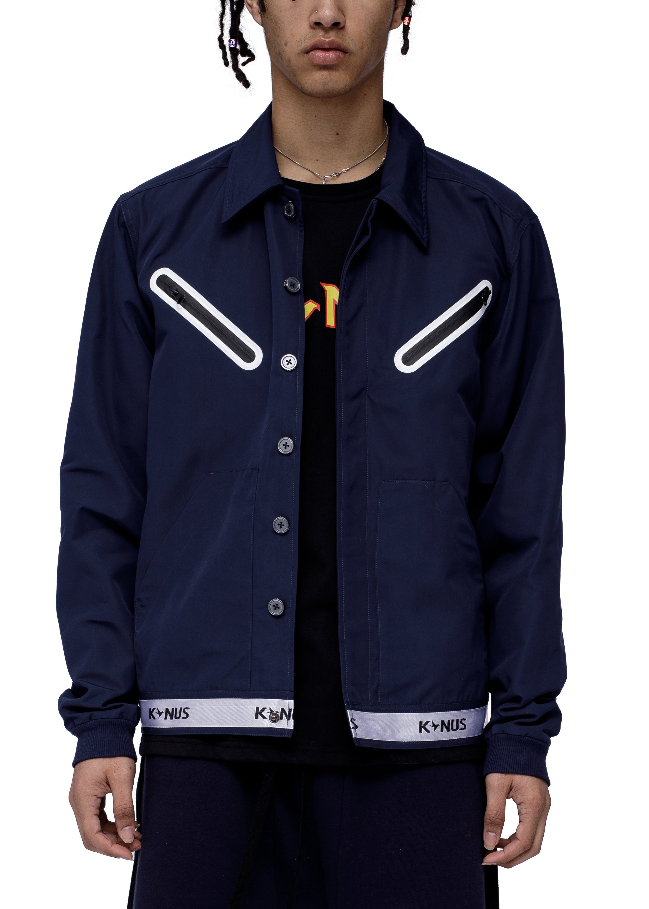 Konus Men's Short Jacket w/ Tape on Waistband In Khaki - shopatkonus