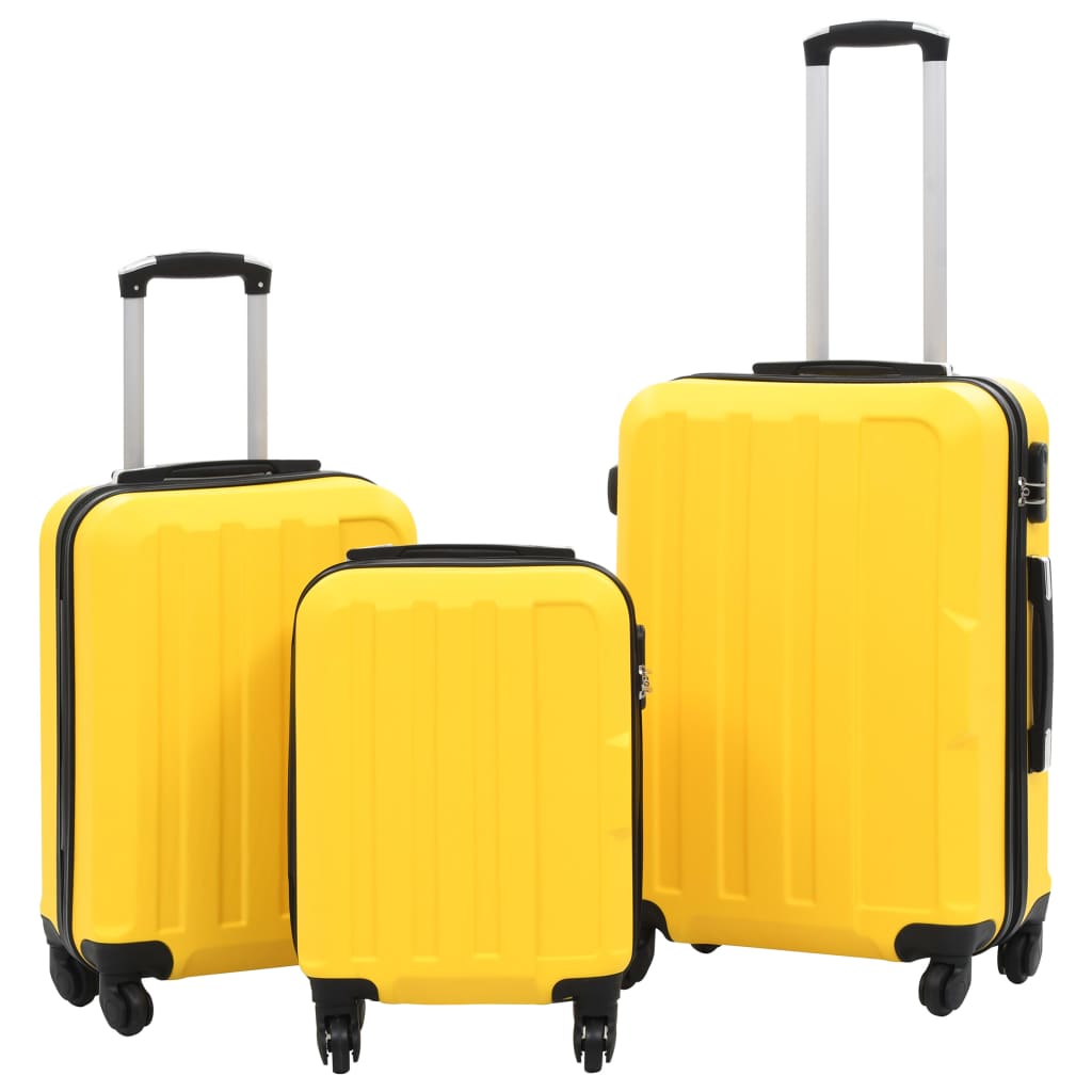 vidaXL Suitcase Set 3 Pcs Travel Luggage Suitcase Bag Hardcase Trolley Set ABS-16