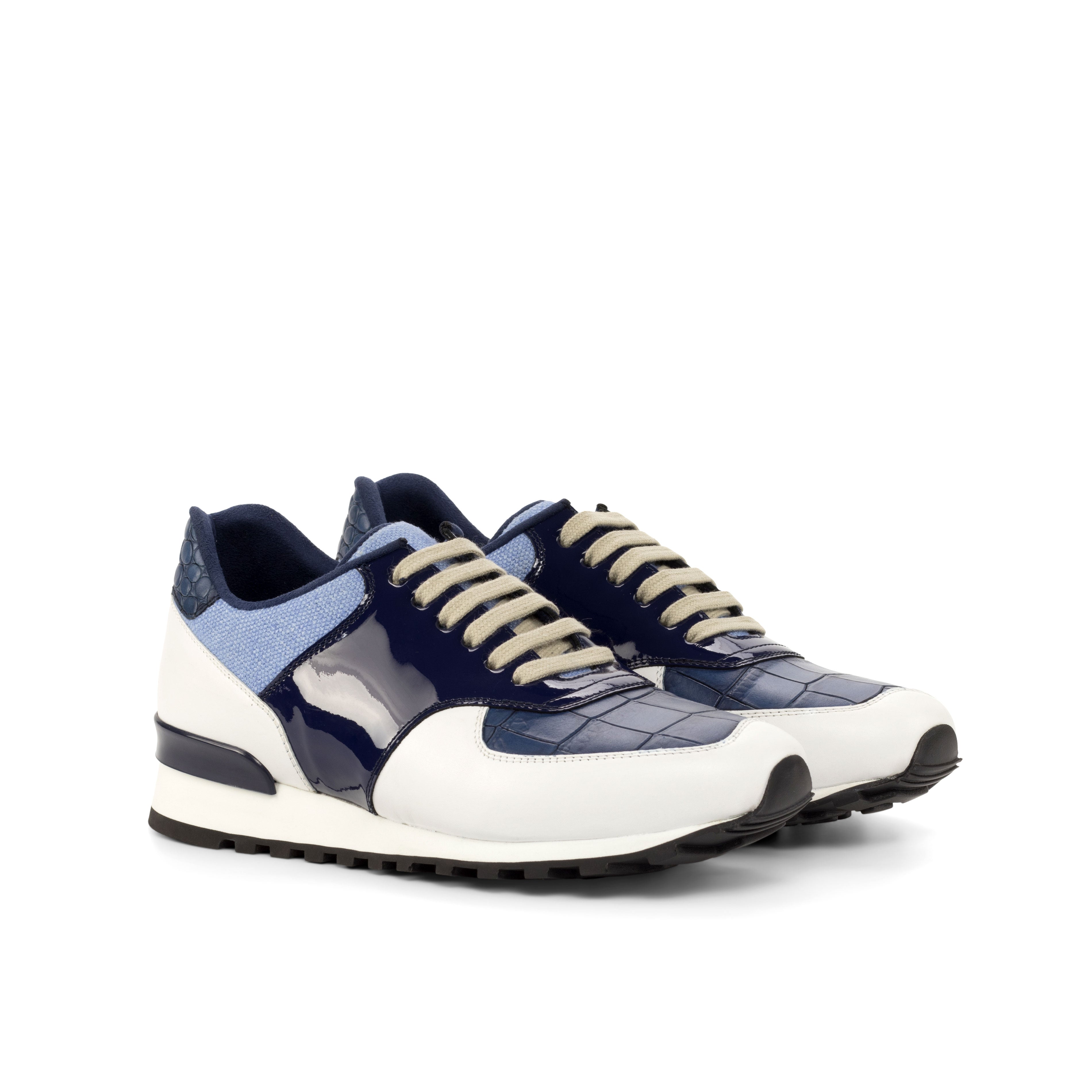 Bleu-Croco-Unique-Handcrafted-Jogger-By-Le-Ruux