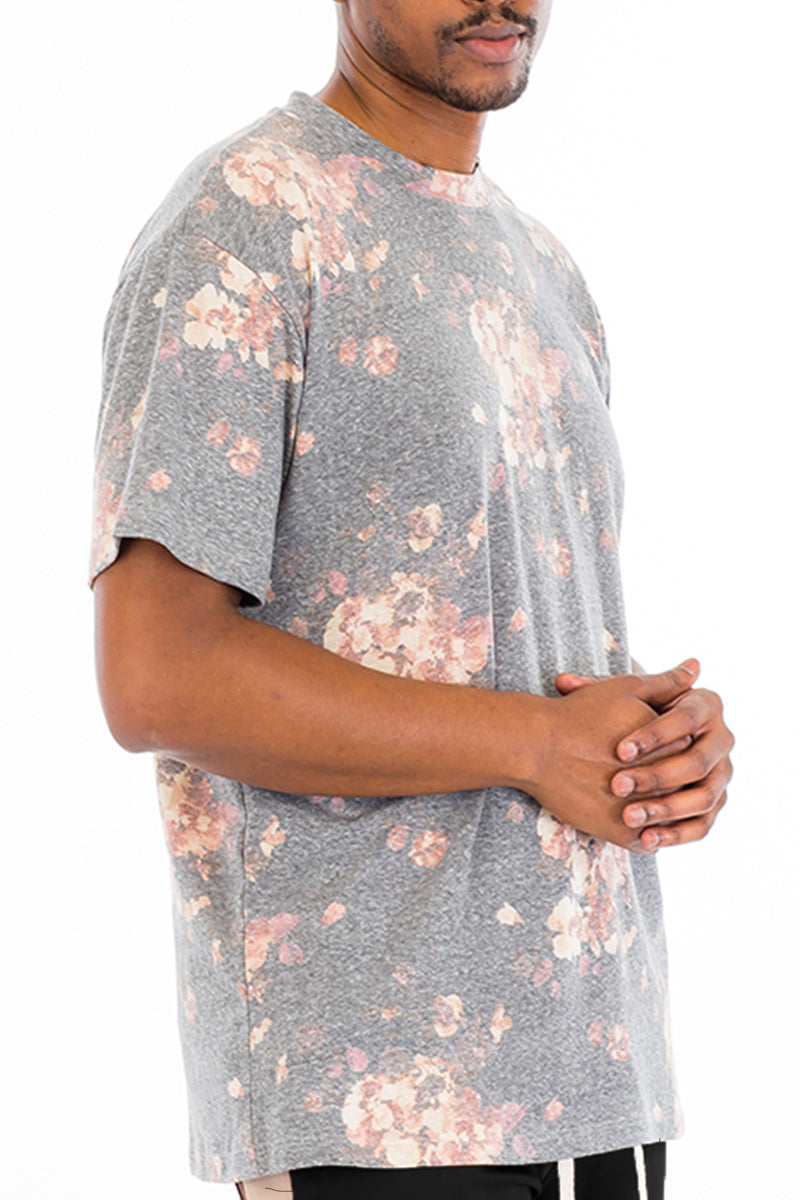 Heathered Floral Tee-4