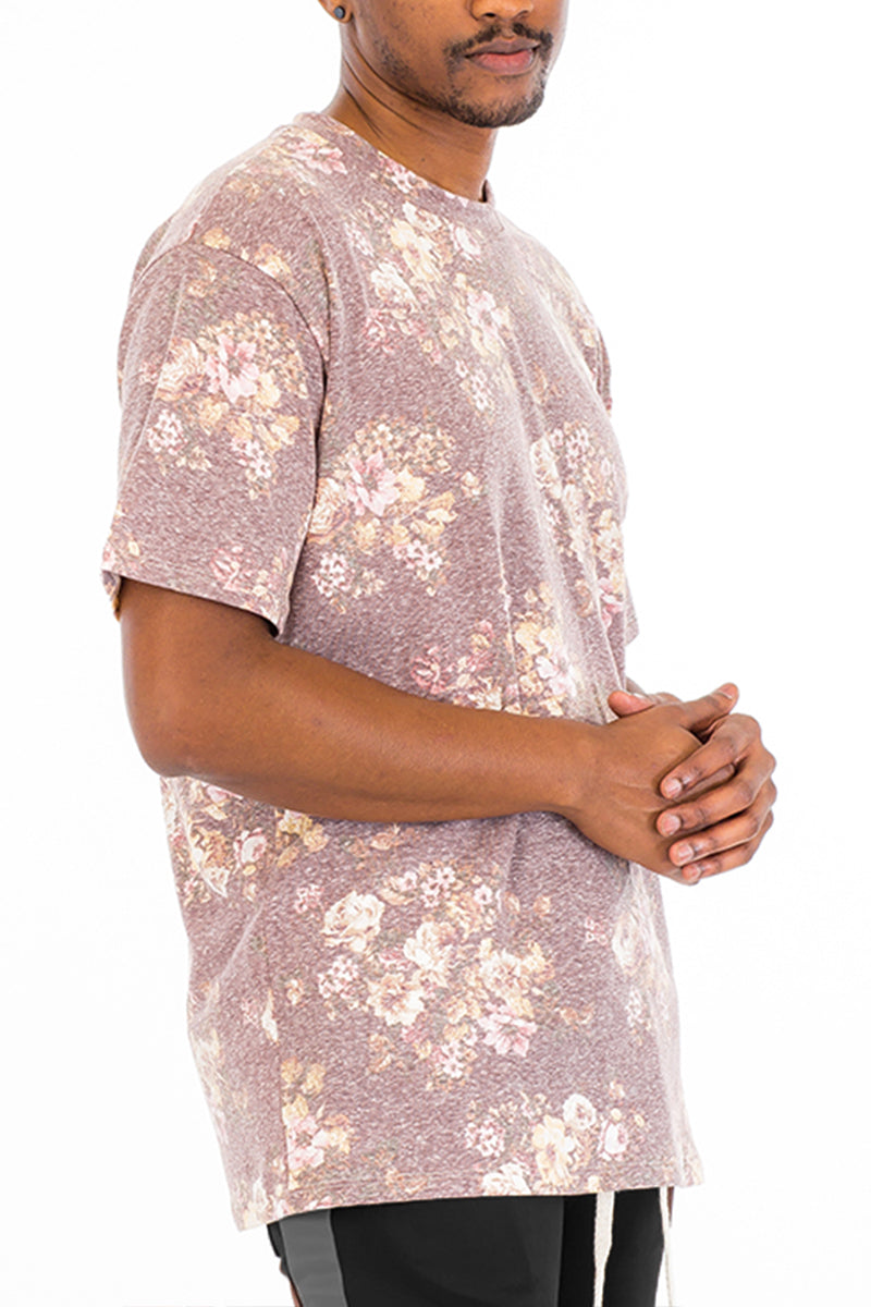 Heathered Floral Tee-2