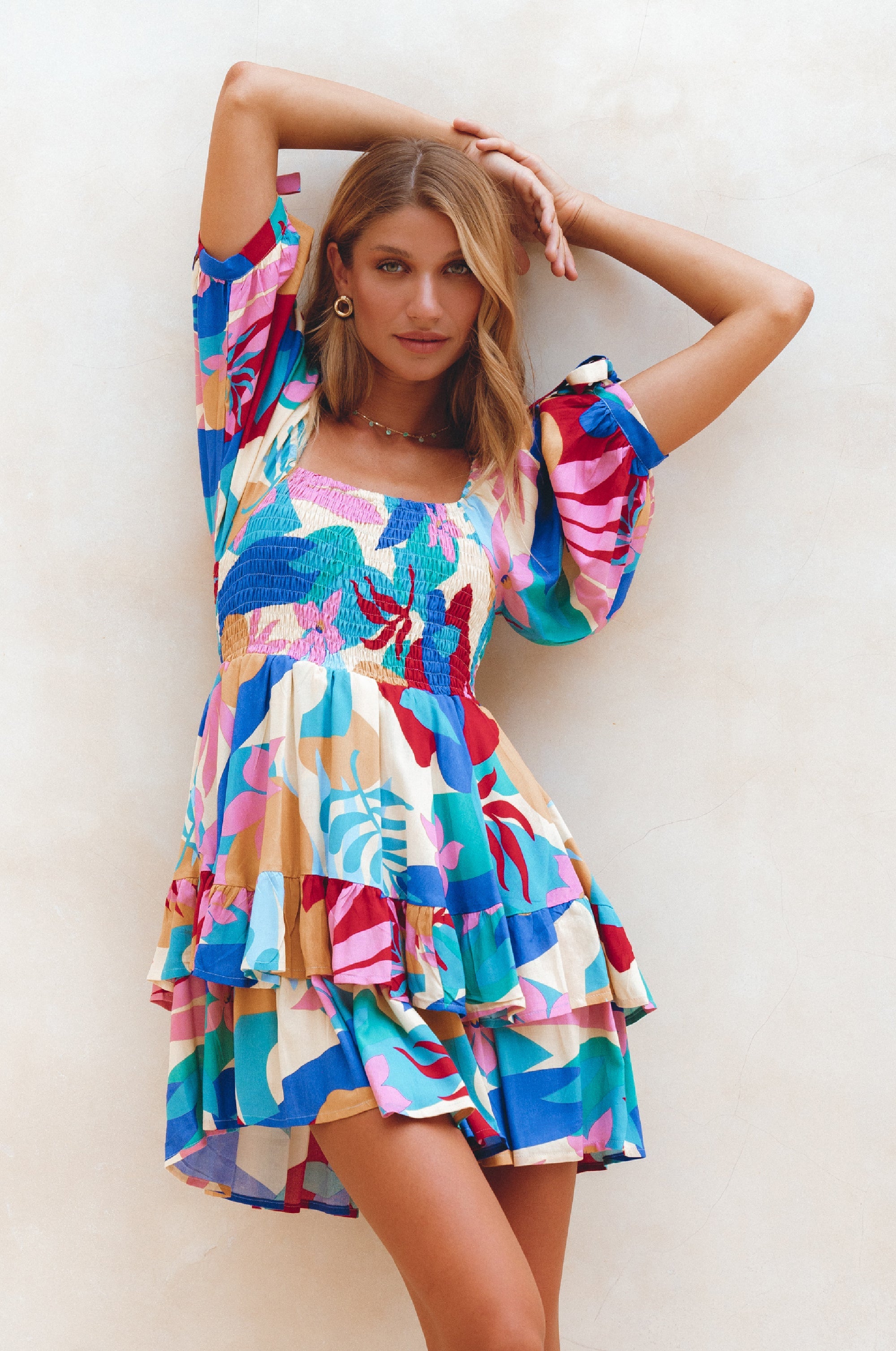 Cha-Cha Ruffle Mini Dress by Bali ELF