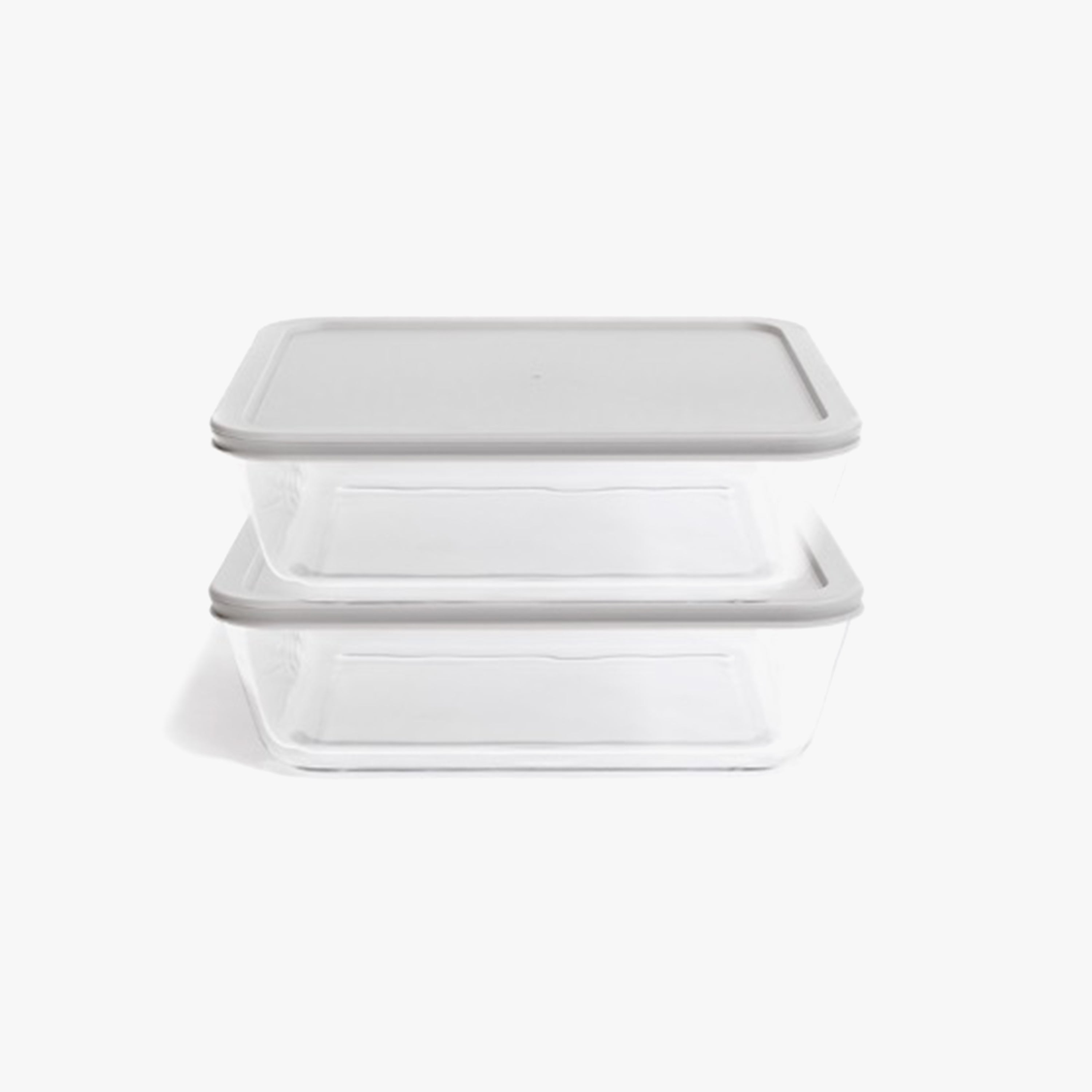 Glass Food Storage Containers - 4 Piece 11 Cup (2 Containers + 2 Lids) Rectangular Set by Dura Living