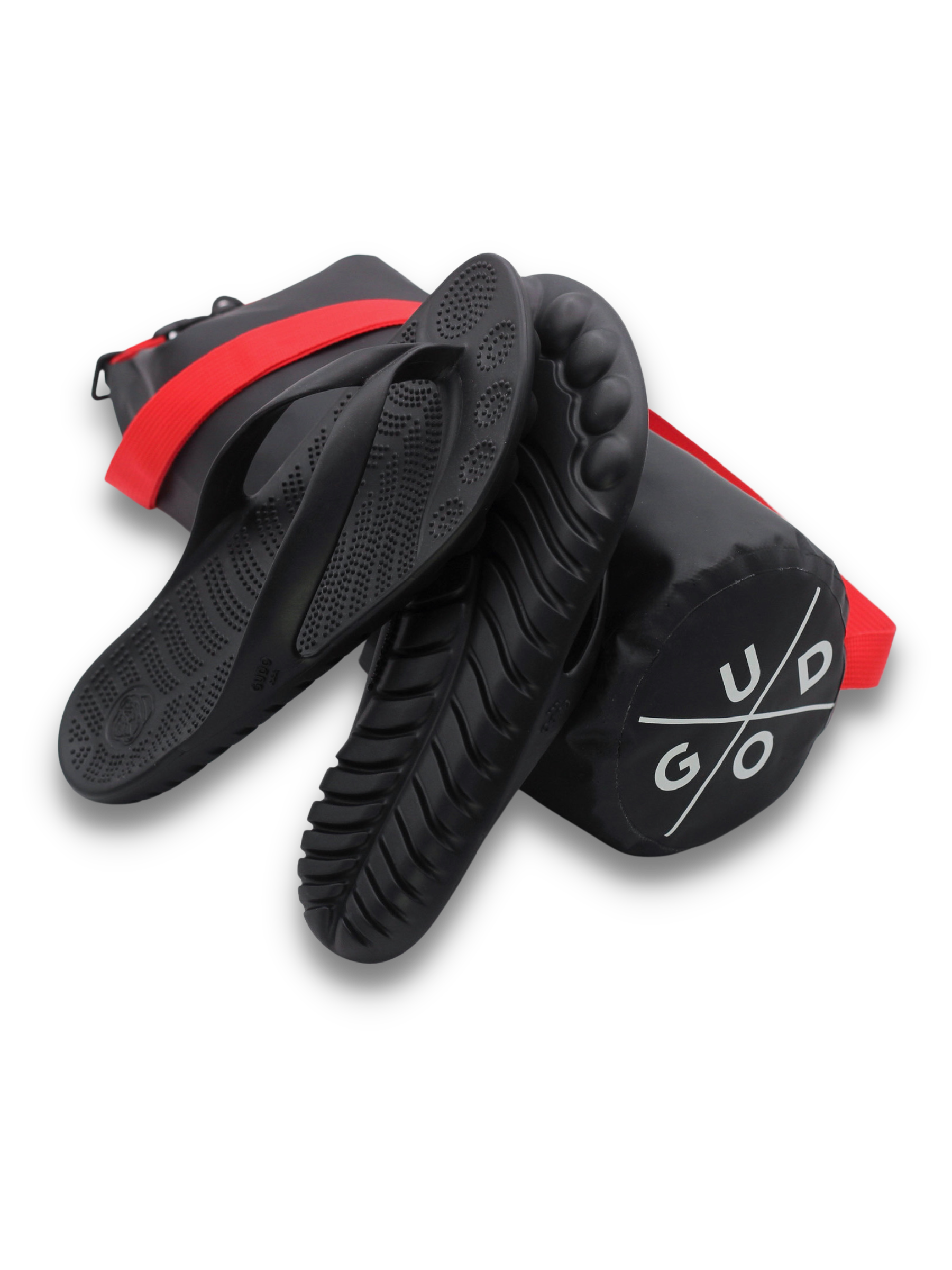 PIRATE BLACK FLIP FLOPS & DRYBAG BY GUDO-0