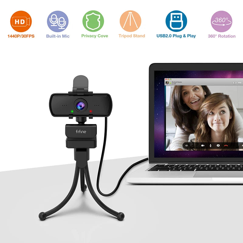 1440p Full HD PC Webcam with Microphone