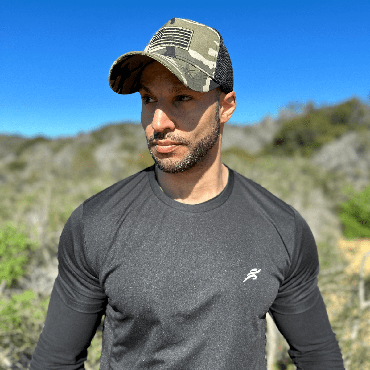 American Flag Trucker Hat with Adjustable Strap-16