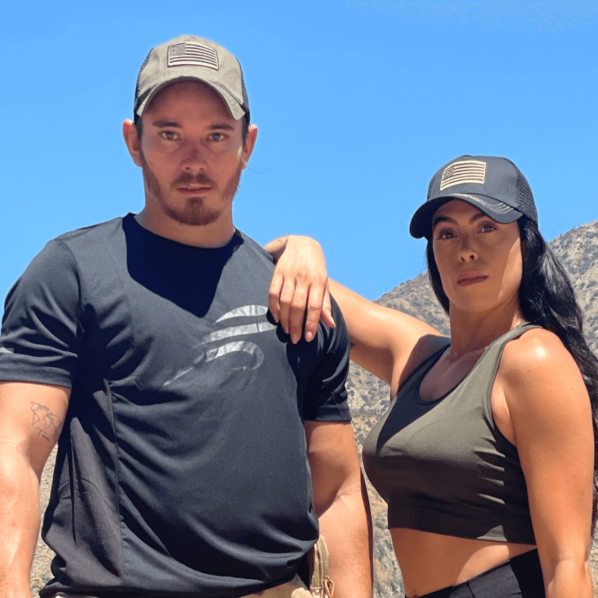 American Flag Trucker Hat with Adjustable Strap-40