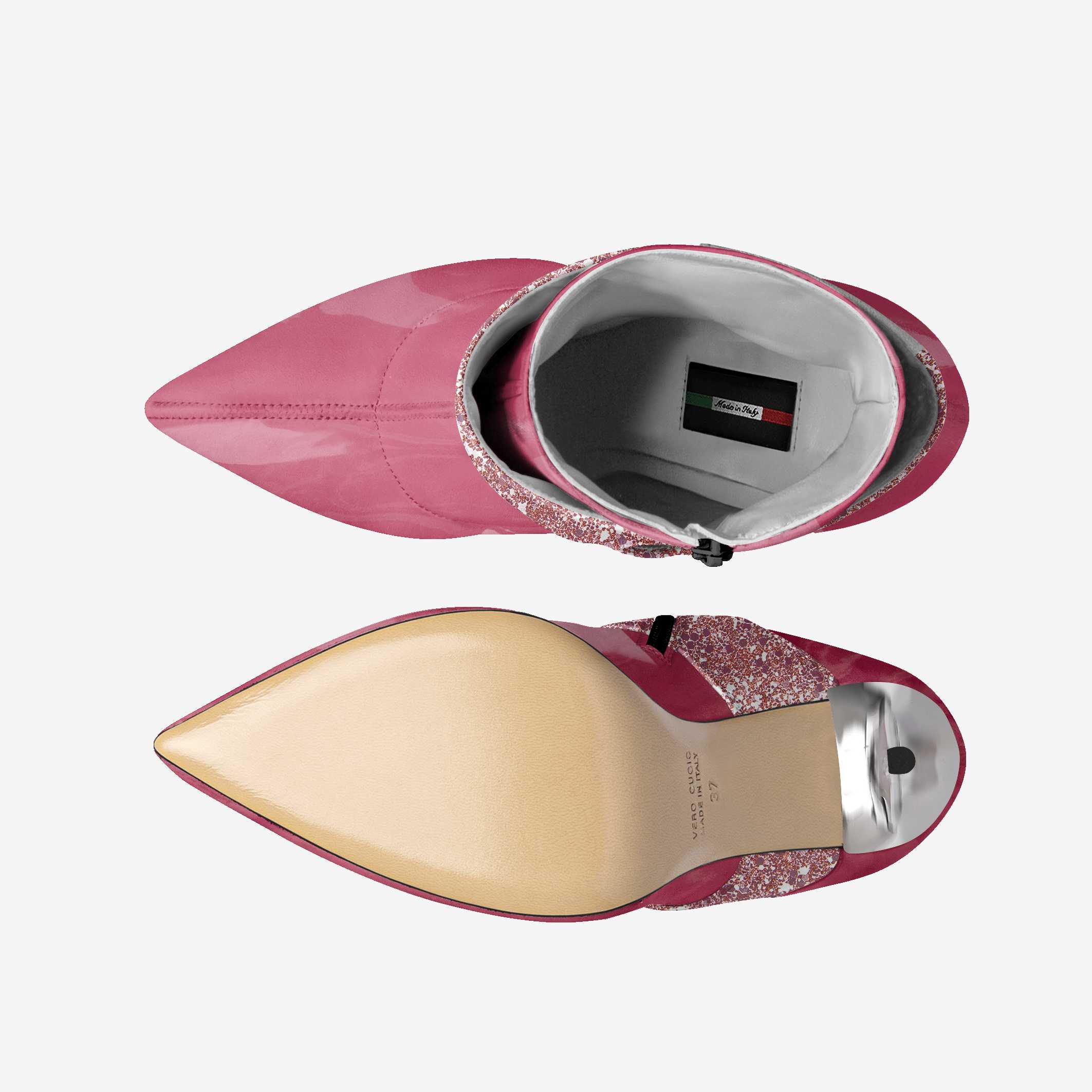 Limited Edition Vegan Stiletto Boots BYMANYC ® New York Futurista Black-2